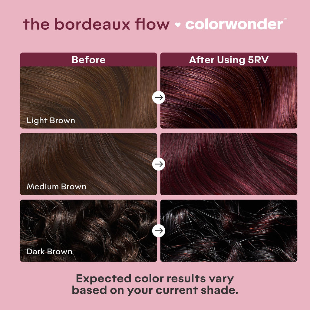 Madison Reed ColorWonder Demi-Permanent Hair Color The Bordeaux Flow (5RV) – Ammonia-Free, Cruelty-Free, At-Home Dye (Pack of 2)