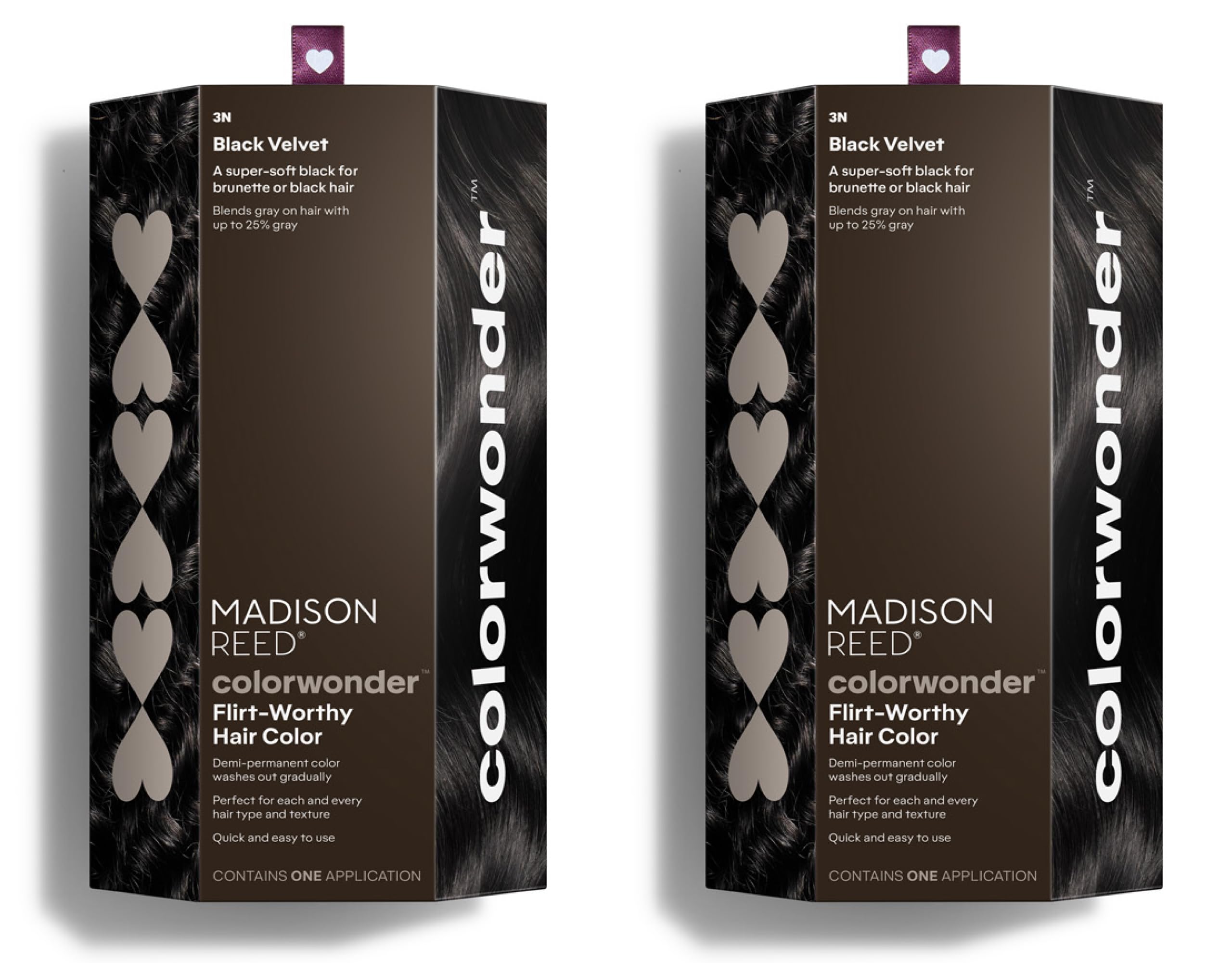 Madison Reed ColorWonder Demi-Permanent Hair Color – Black Velvet (3N) – Ammonia-Free, Pack of 2