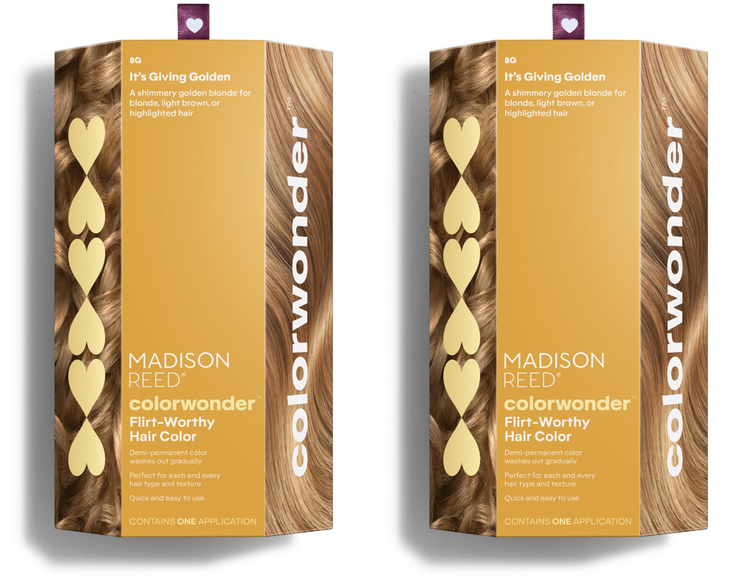 Madison Reed ColorWonder Demi-Permanent Hair Color — Ammonia-Free, Cruelty-Free, 8G Golden Bold (Pack of 2)