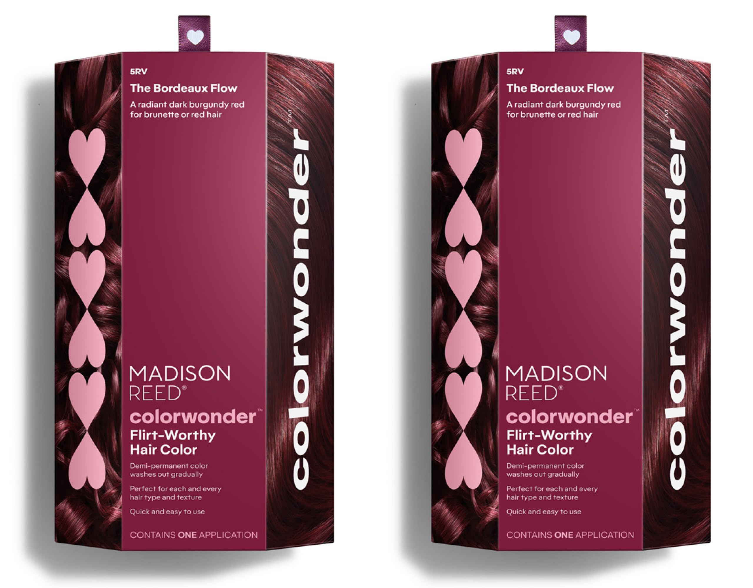 Madison Reed ColorWonder Demi-Permanent Hair Color The Bordeaux Flow (5RV) – Ammonia-Free, Cruelty-Free, At-Home Dye (Pack of 2)