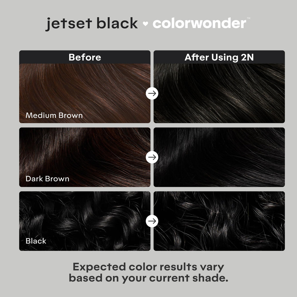 Madison Reed ColorWonder Demi-Permanent Hair Color – Jetset Black (2N) – Pack of 2, Ammonia-Free