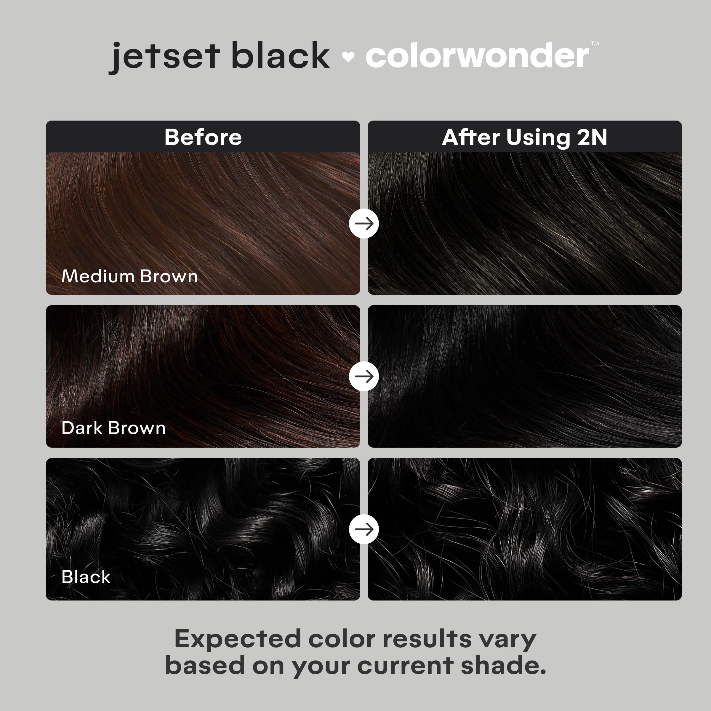 Madison Reed ColorWonder Demi-Permanent Hair Color – Jetset Black (2N) – Pack of 2, Ammonia-Free
