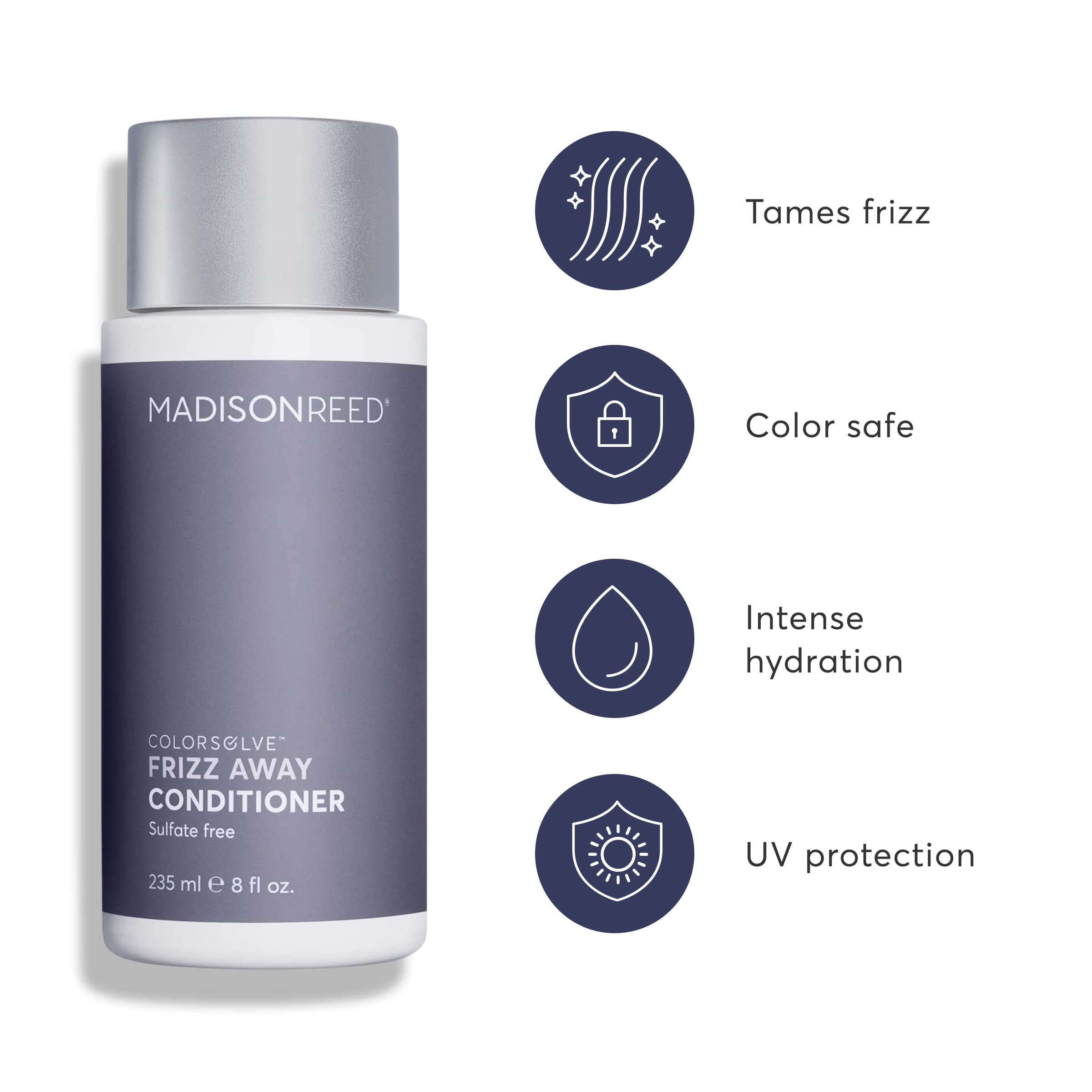 Madison Reed ColorSolve Frizz Away Conditioner – Anti-Frizz, Color-Safe, Sulfate-Free (8 oz)