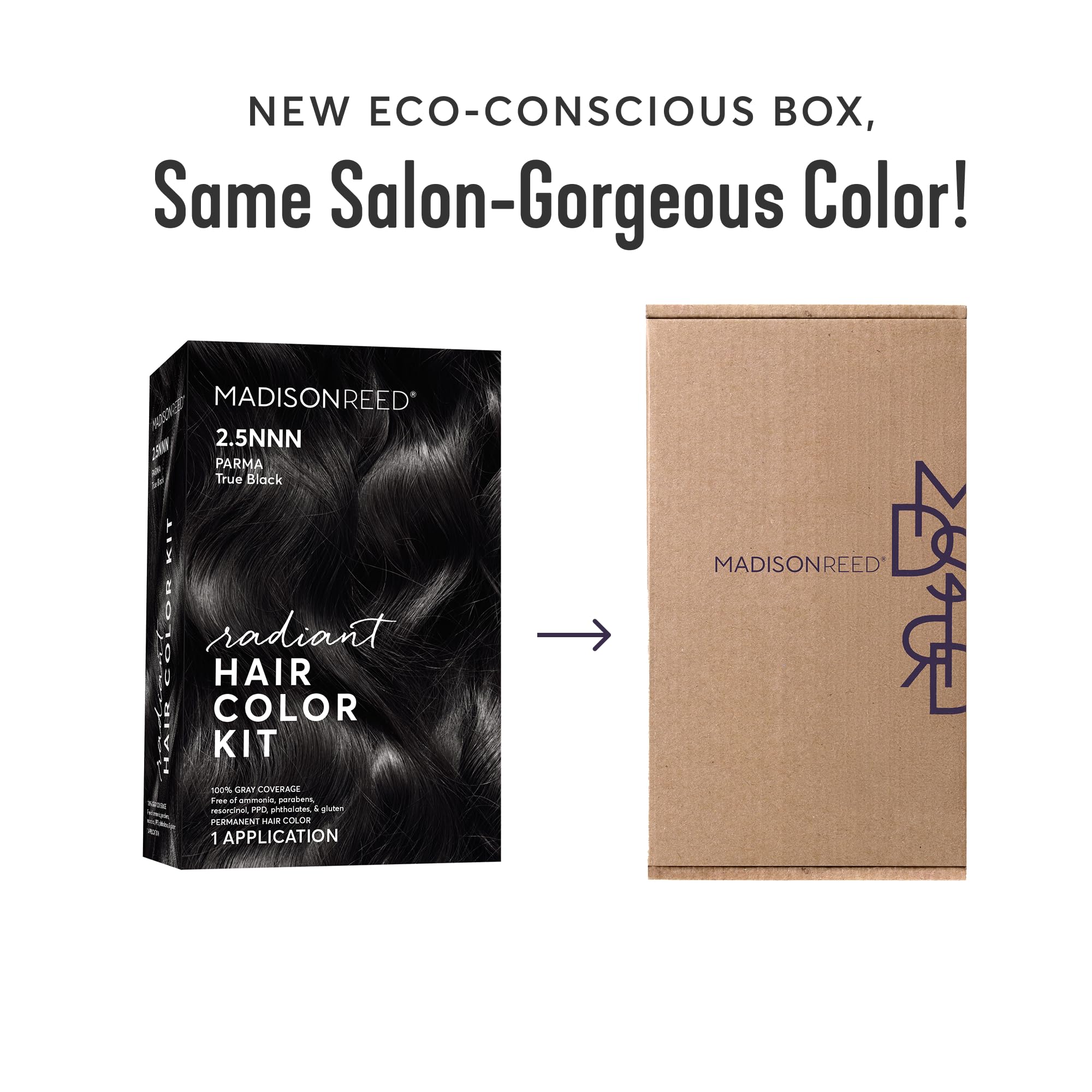 Madison Reed Radiant Hair Color Kit Soft Black Parma Black – 2-Pack | Ammonia & PPD-Free