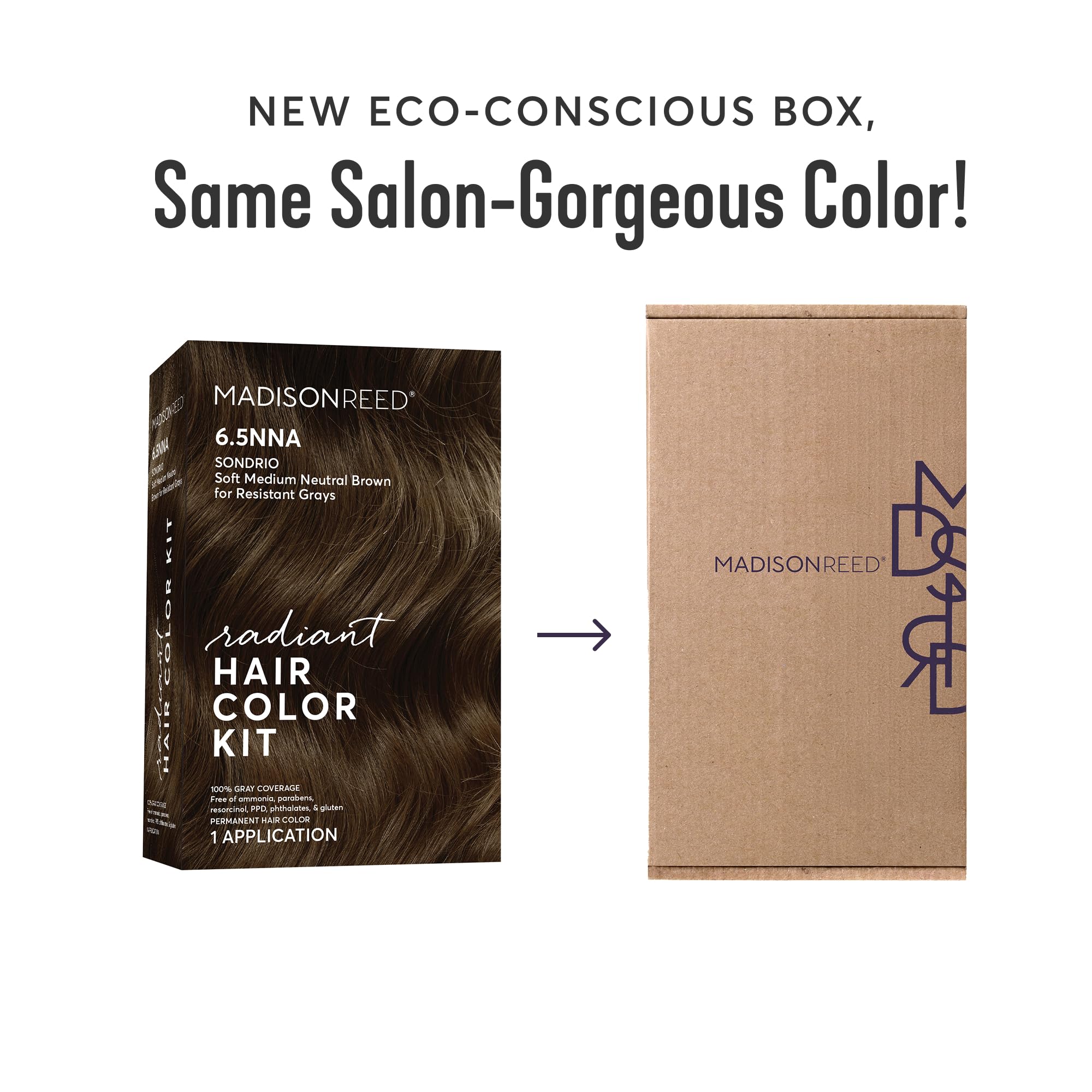 Madison Reed Radiant Color Kit 6.5NNA Medium Neutral Brown (Sondrio) – 2 Pack