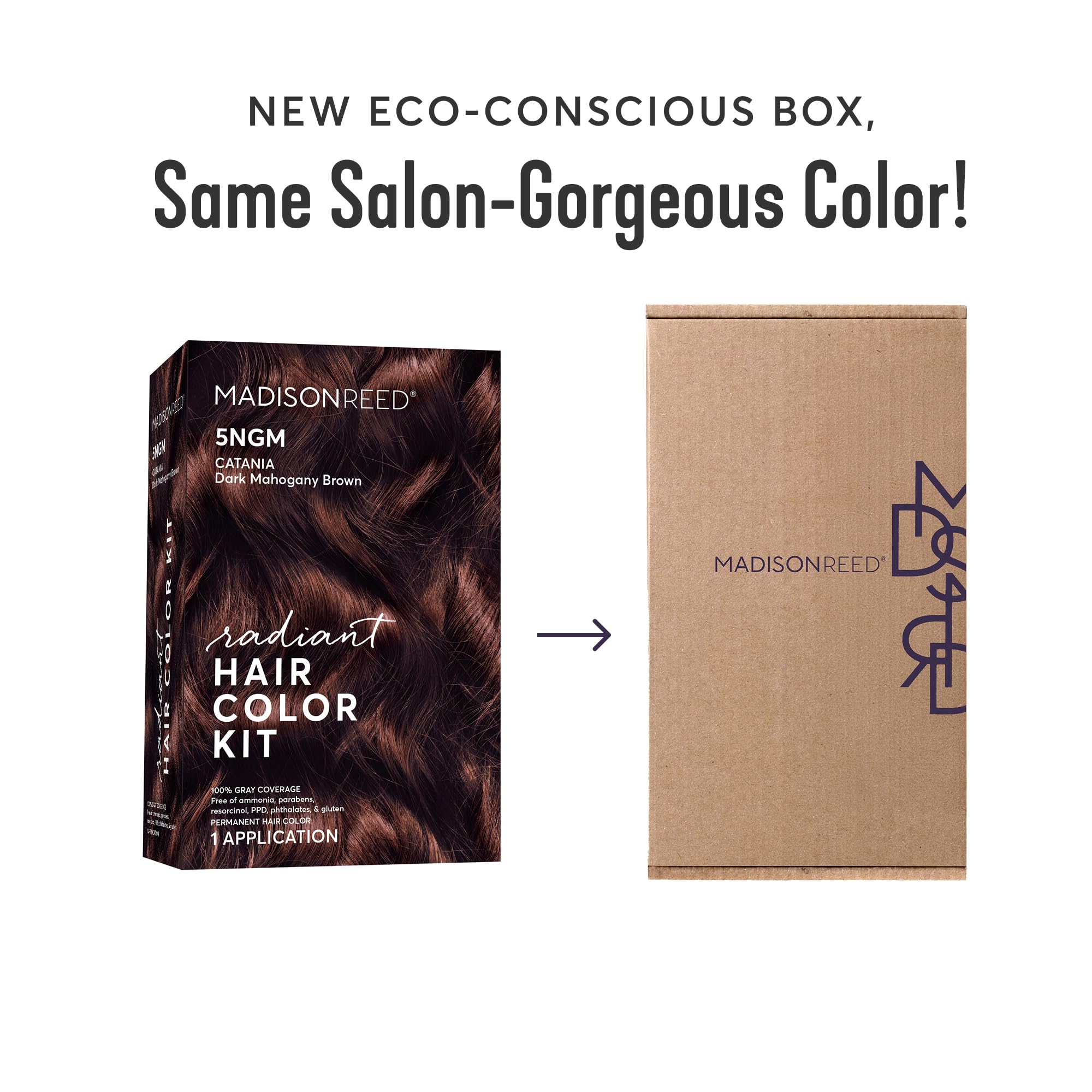 Madison Reed Radiant Color Kit 5NGM Dark Cinnamon Brown with Gold Mahogany Tones – 2 Pack
