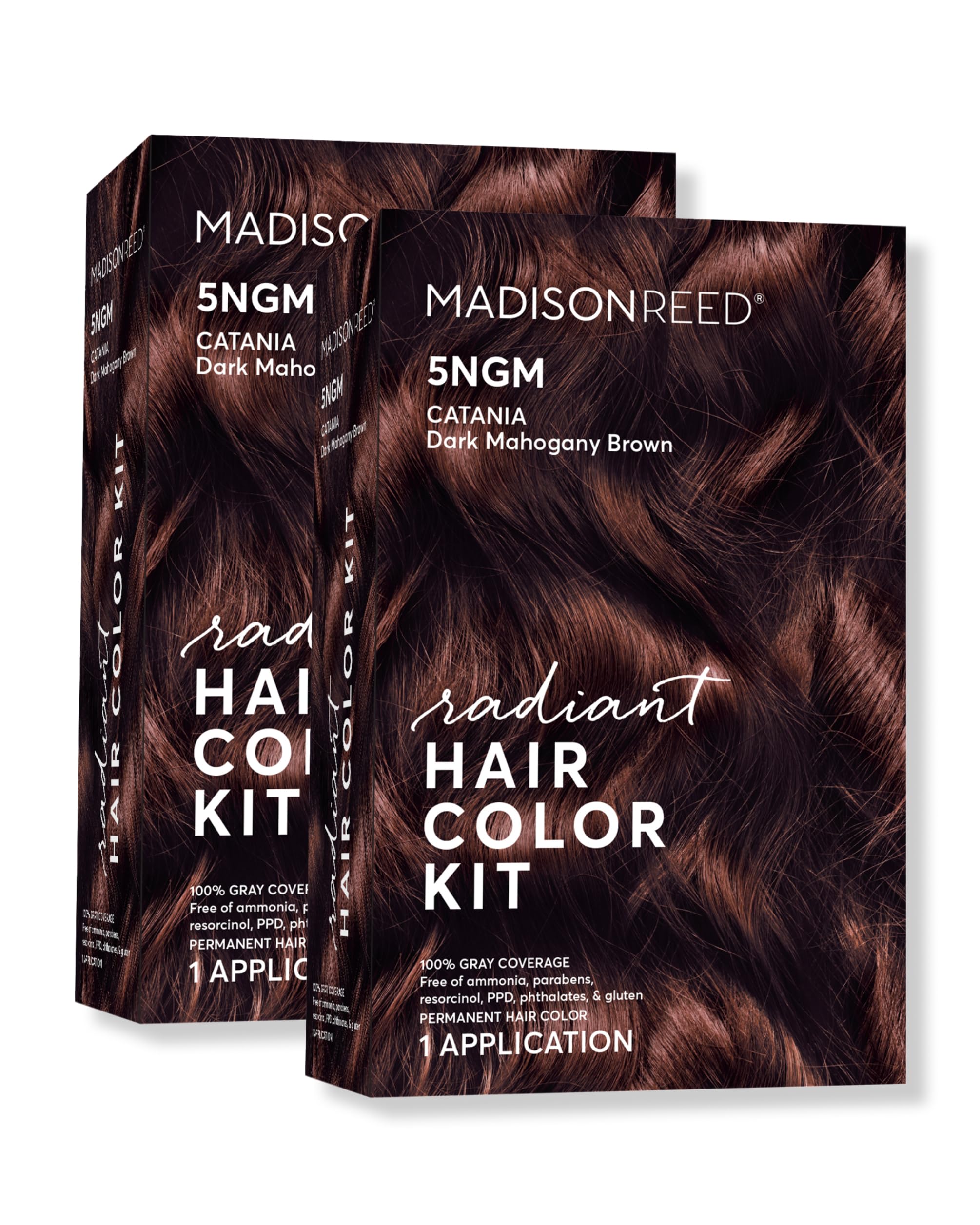 Madison Reed Radiant Color Kit 5NGM Dark Cinnamon Brown with Gold Mahogany Tones – 2 Pack