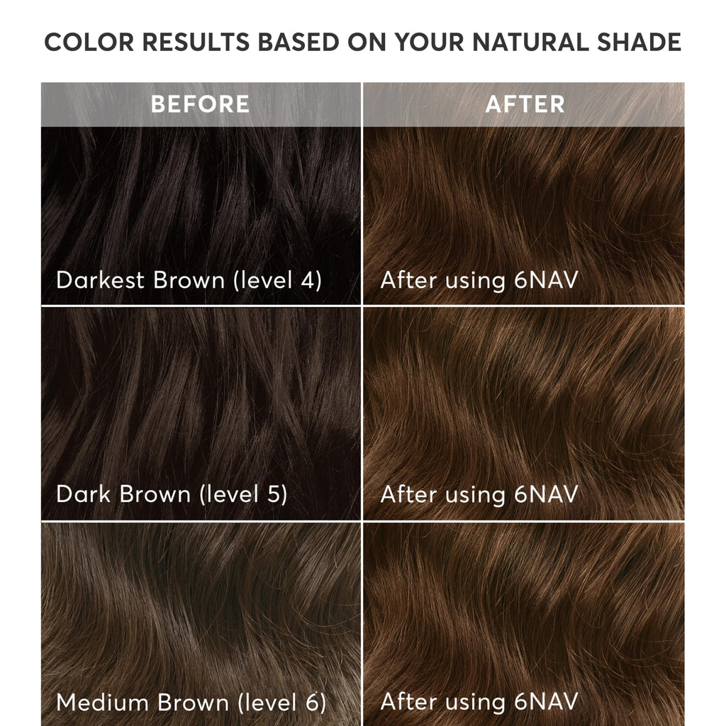 Madison Reed Radiant Hair Color Kit - 6NAV Medium Cool Brown (Siena) - PPD-Free & Ammonia-Free, 2 Pack