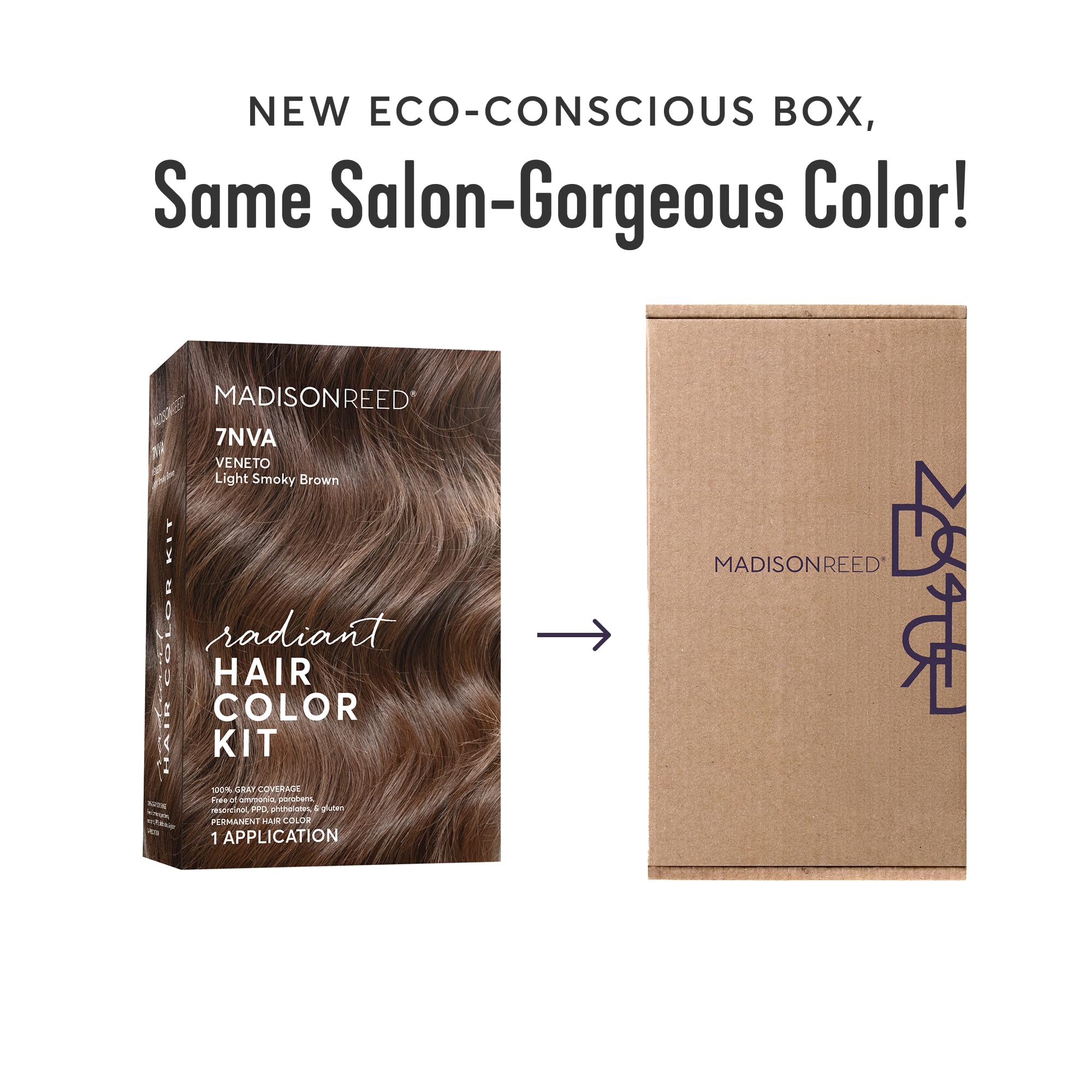Madison Reed Radiant Color Kit 7NA Arezzo Brown – Gray-Blending, 2-Pack, PPD-Free & Ammonia-Free