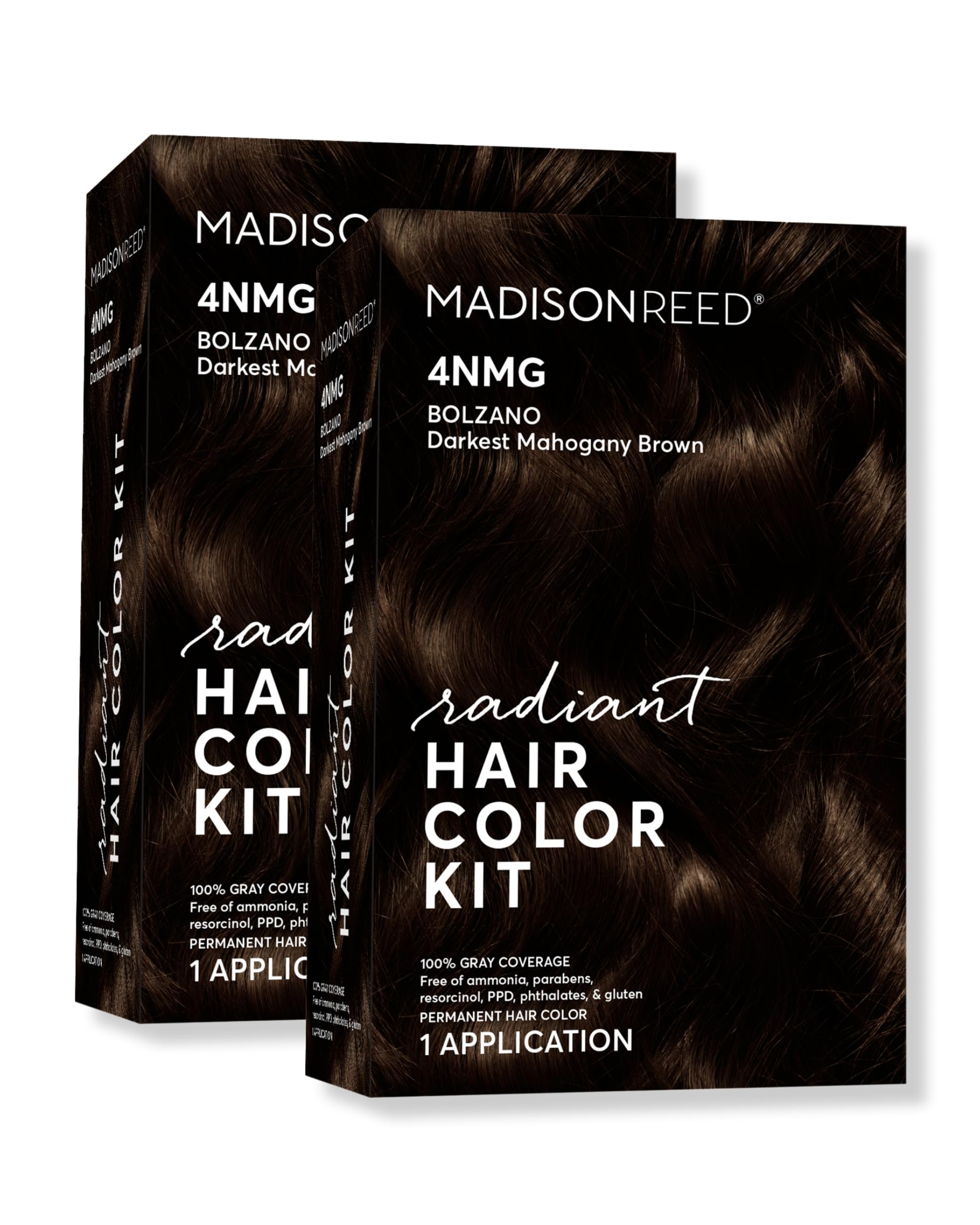 Madison Reed Radiant Color Kit 4NMG Dark Chocolate Brown (Bolzano) 2-Pack – Gray-Blending, Ammonia-Free