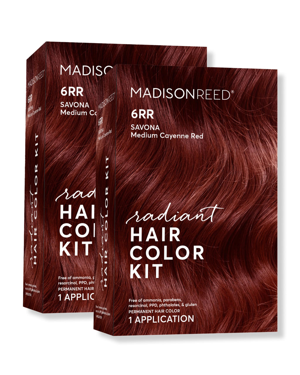 Madison Reed Radiant Color Kit - 6RR Medium Vibrant Cayenne Red (Savona Scarlet) | PPD-Free & Ammonia-Free, 2 Pack