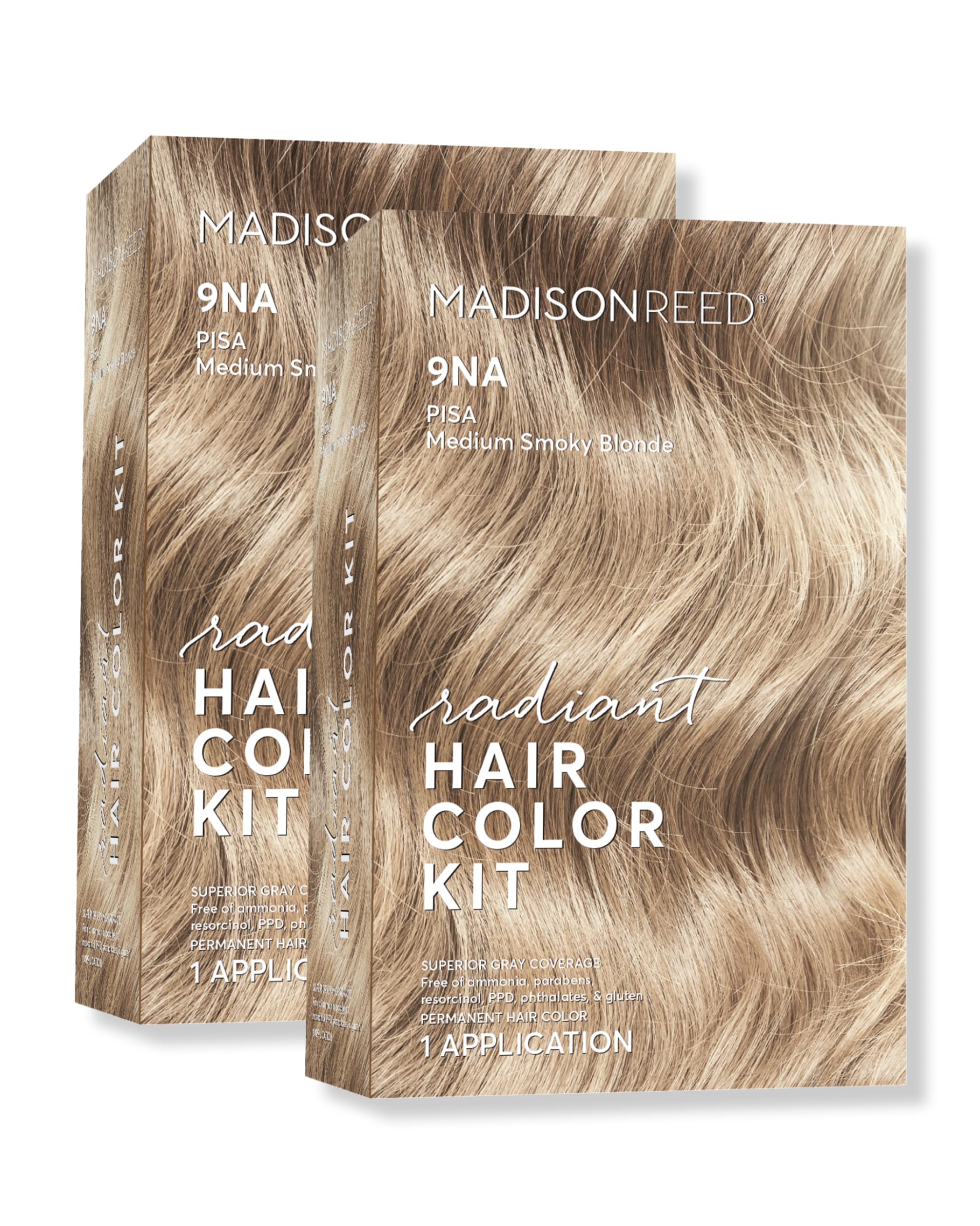 Madison Reed Radiant Color Kit 9NA Pisa Blonde – Gray-Blending, Ammonia-Free, 2-Pack