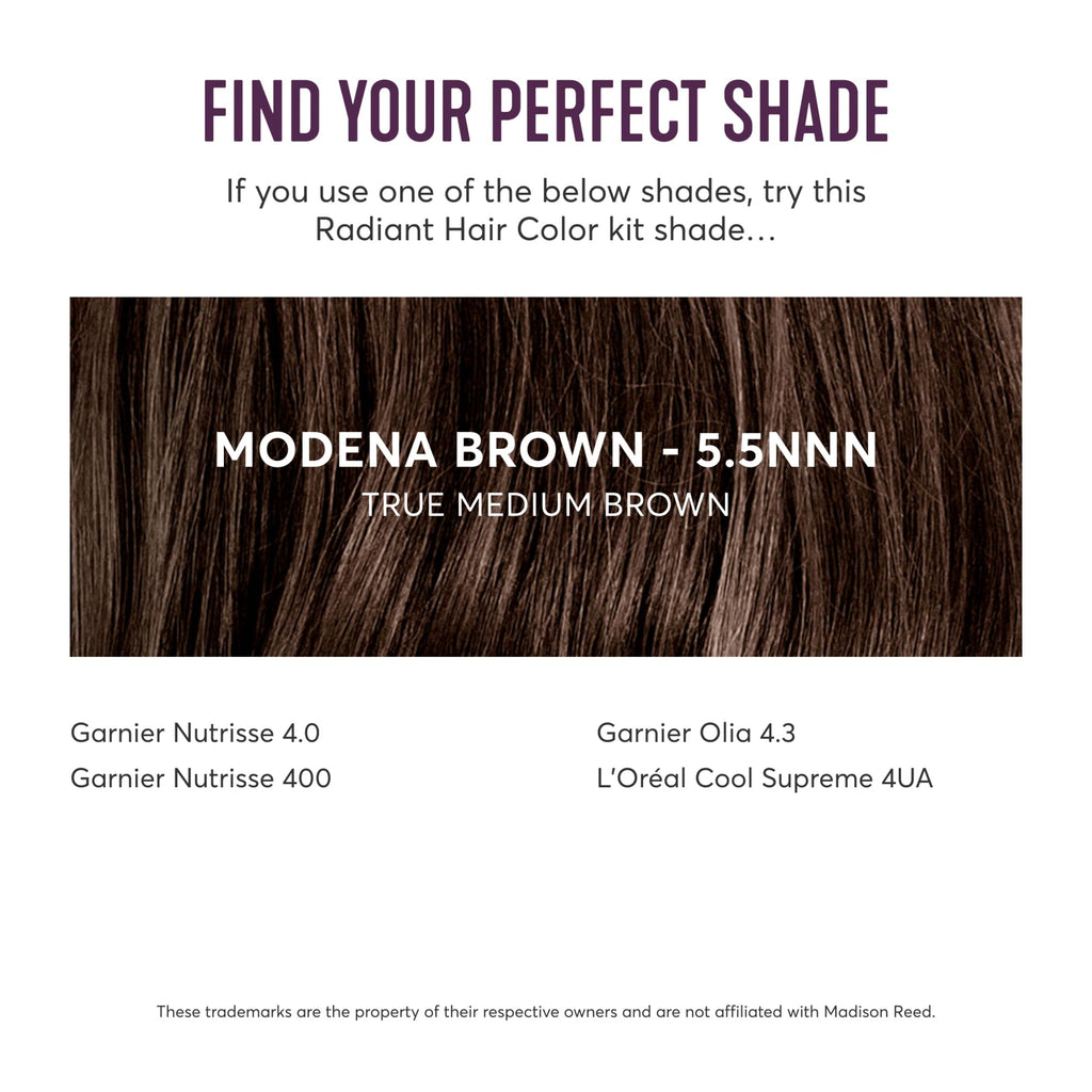 Madison Reed Radiant Hair Color Kit Modena Brown 5.5NNN – 2 Pack, 100% Gray Coverage, Ammonia-Free, PPD-Free