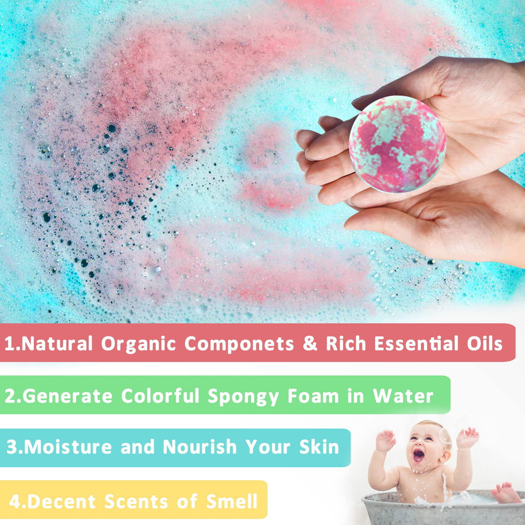 MADO Unicorn Bath Bombs with Jewelry Inside – Fun Kids’ Bath Time Gift