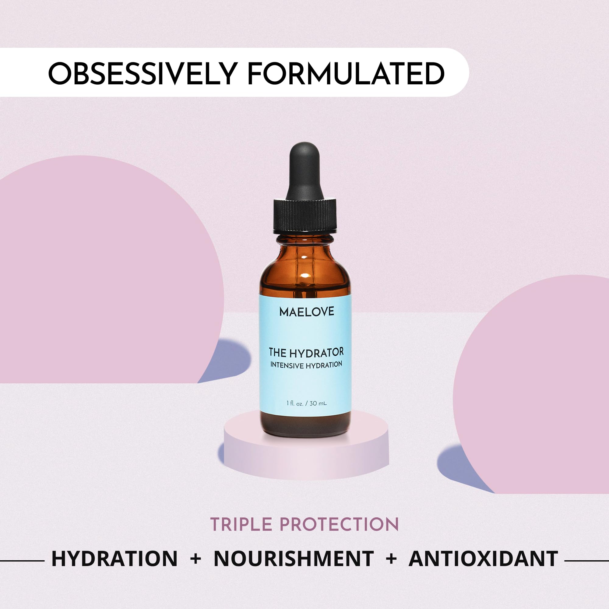 MAELOVE Hydrator Hyaluronic Acid B5 Serum with Resveratrol — Dewy Glow, Lightweight