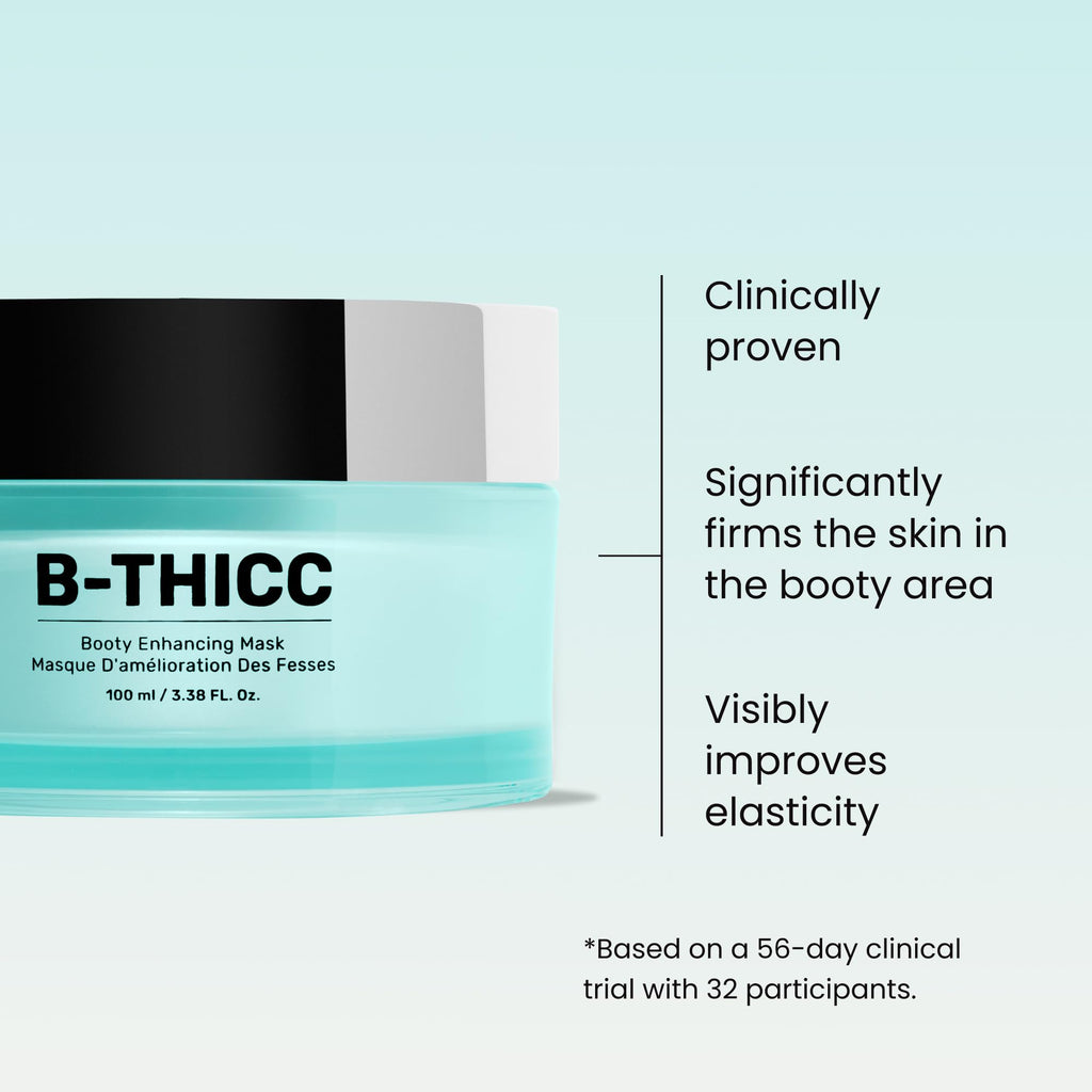 MAËLYS B-THICC Booty Enhancing Mask – Plumping & Firming Body Cream with Hyaluronic Acid & Grape Seed Oil (3.38 fl oz)