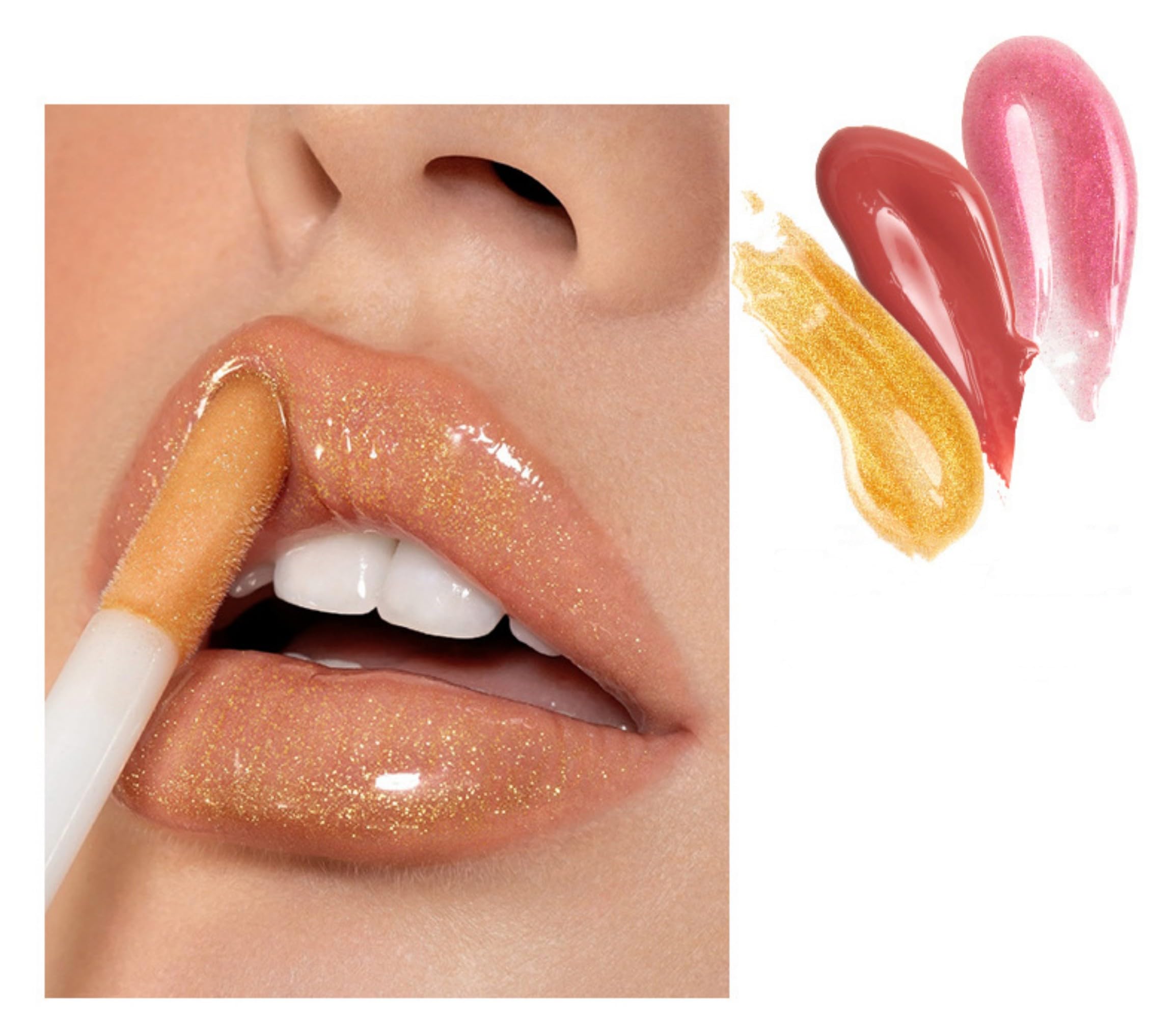 MAEPEOR 8-Piece Shimmer Lip Gloss Set | Non-Sticky, Hydrating Gloss with Long-Lasting Shine