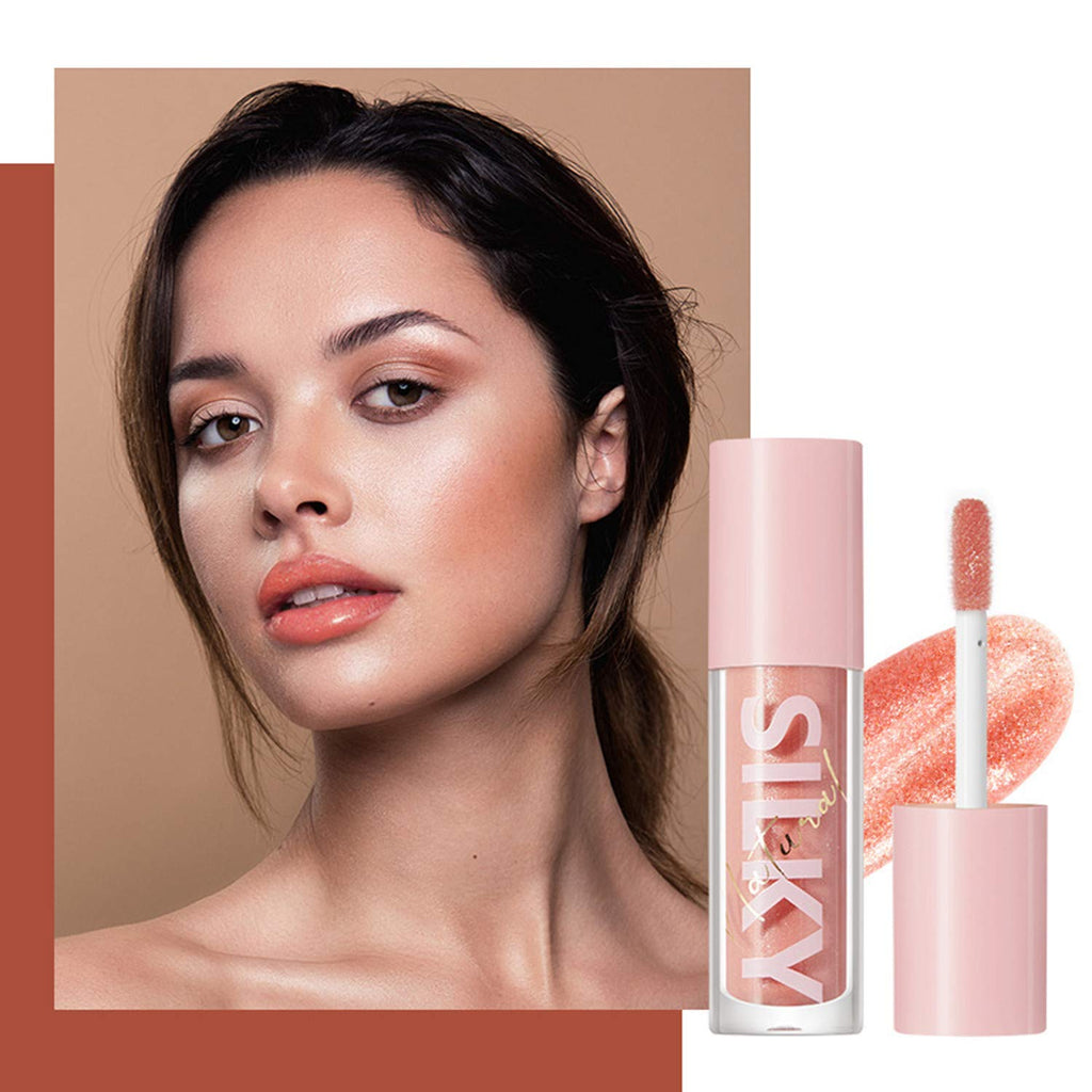 MAEPEOR 8-Piece Shimmer Lip Gloss Set | Non-Sticky, Hydrating Gloss with Long-Lasting Shine