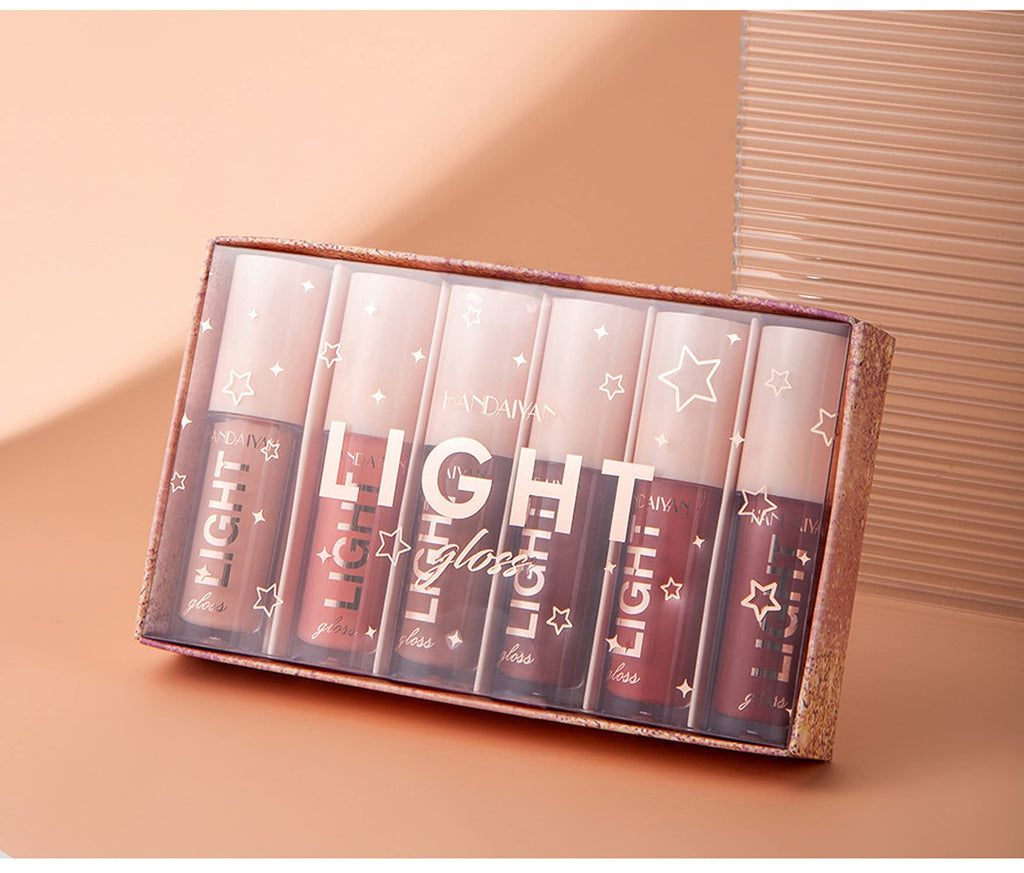 MAEPEOR Moisturizing Lip Gloss Set 6PCS – Neutral Nude, Nourishing & Glossy Lips