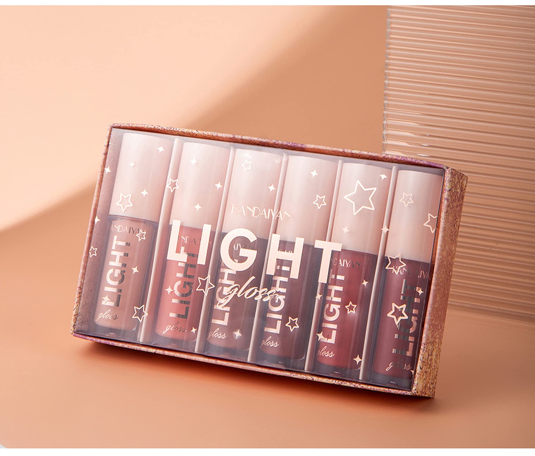 MAEPEOR Moisturizing Lip Gloss Set 6PCS – Neutral Nude, Nourishing & Glossy Lips