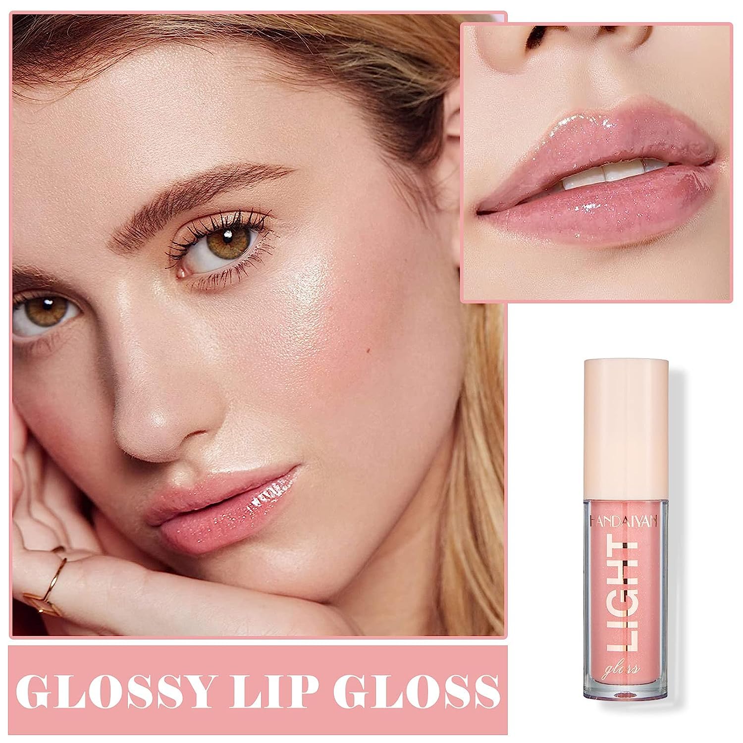 MAEPEOR Moisturizing Lipgloss Set — 6 Neutral Nude Shades for Hydrated Lips
