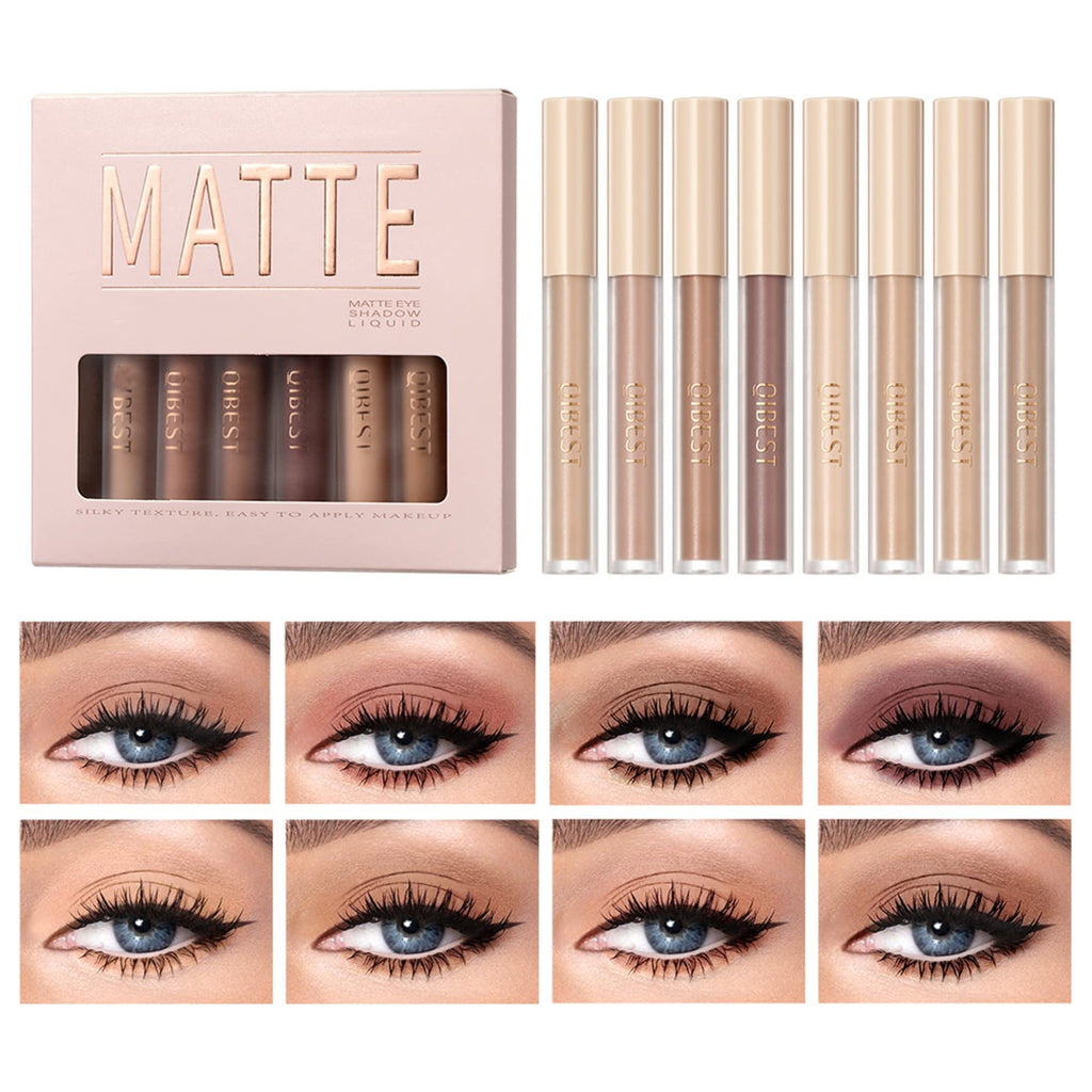 MAEPEOR Matte Liquid Eyeshadow | 8 Neutral Nude Shades – Matte, Waterproof, Long-Lasting