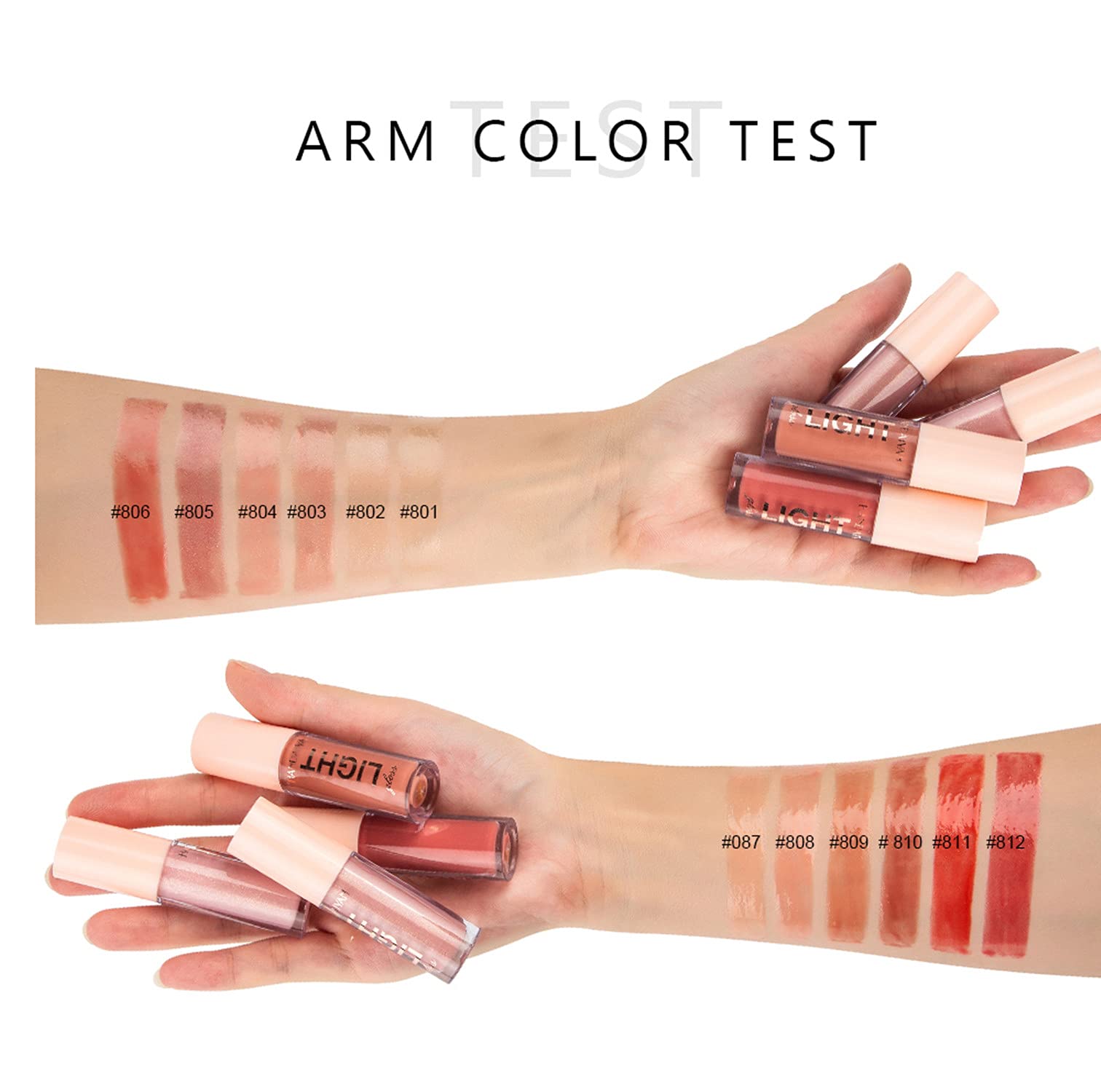 MAEPEOR Moisturizing Lipgloss Set — 6 Neutral Nude Shades for Hydrated Lips