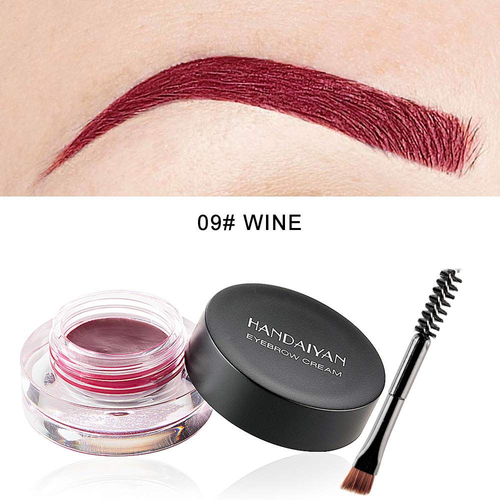 MAEPEOR 12 Colors Eyebrow Pomade — Full-Pigmented, Waterproof Cream Gel for Defined Brows