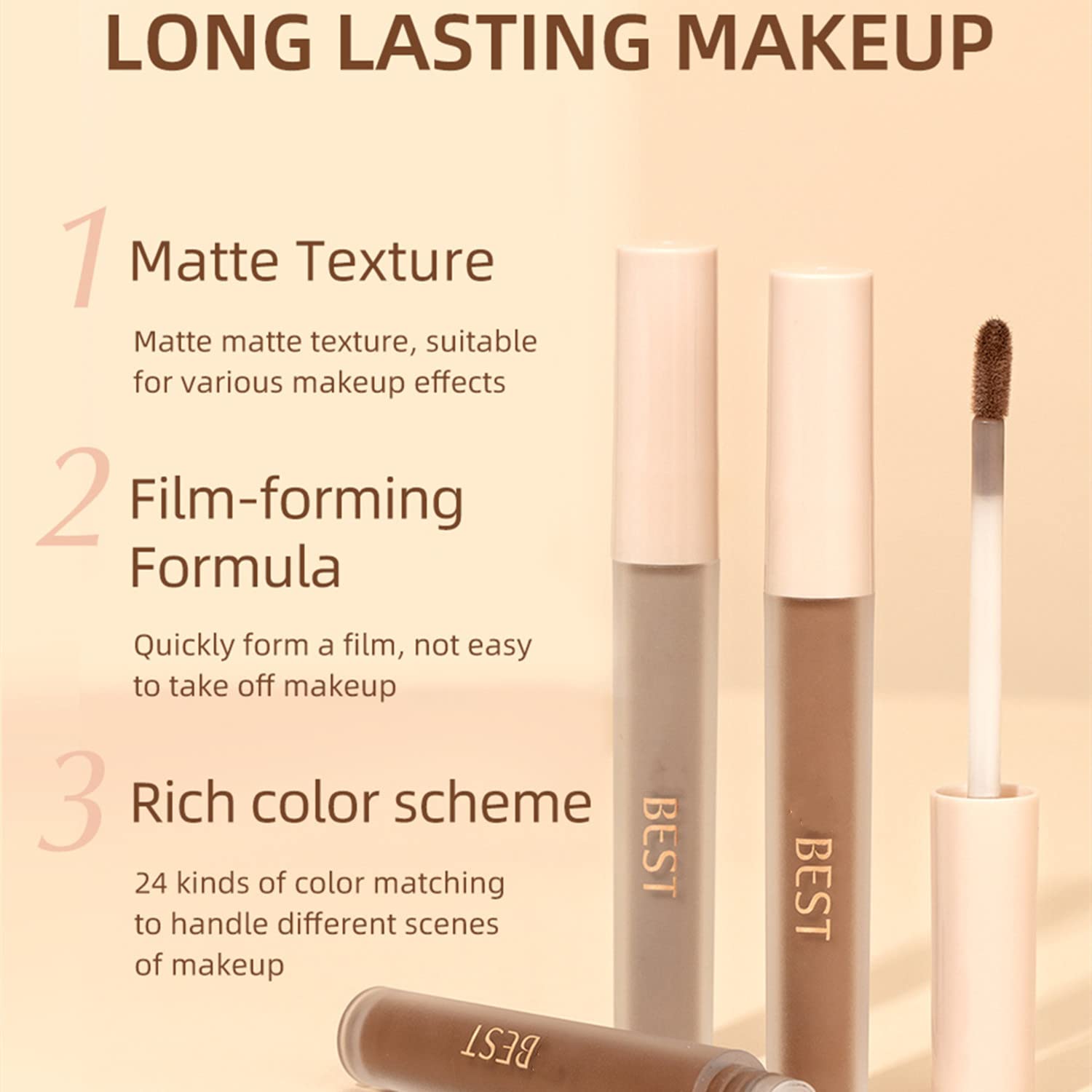 MAEPEOR Matte Liquid Eyeshadow | 8 Neutral Nude Shades – Matte, Waterproof, Long-Lasting