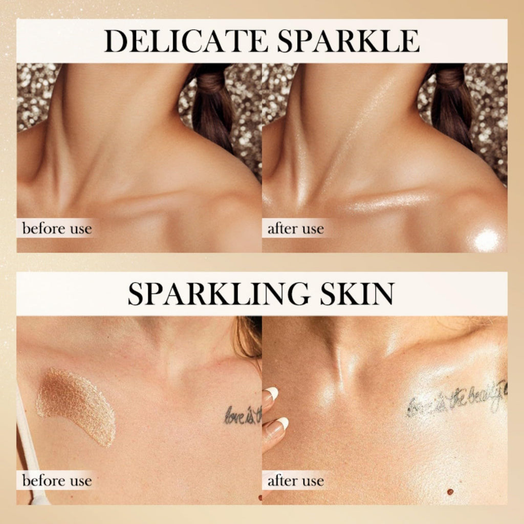 MAEPEOR Shimmer Body Luminizer – 5 Colors Moisturizing Glow Illuminator for Face & Body (80ML, Silver)