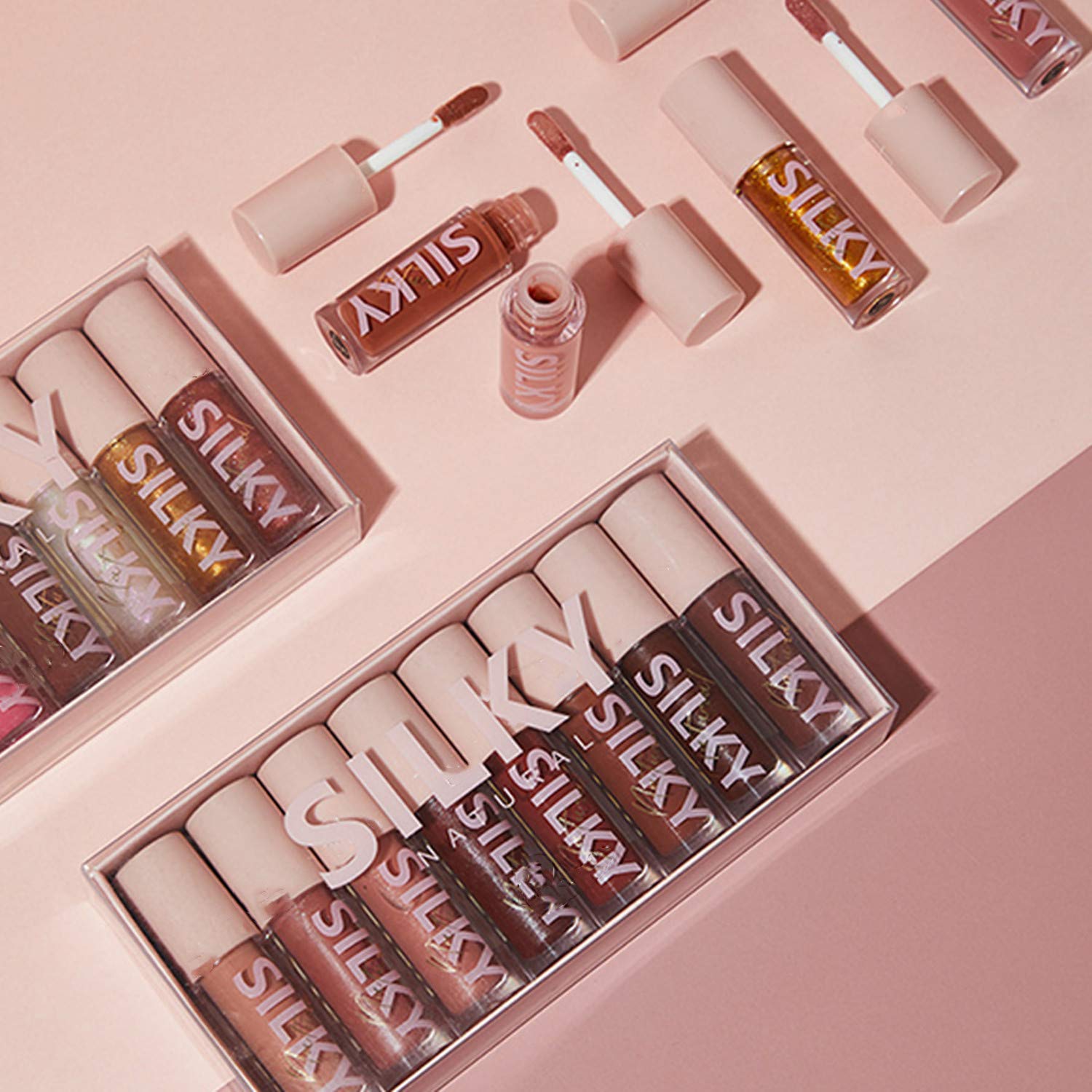 MAEPEOR Shiny Glossy Lip Gloss Set 8PCS – Non-Sticky, Hydrating, High Shine