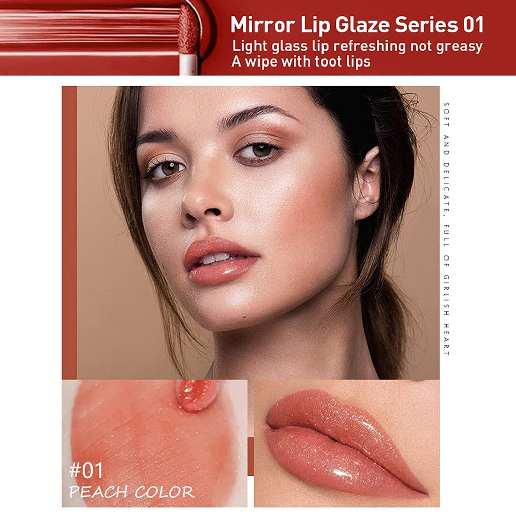 MAEPEOR Shiny Glossy Lip Gloss Set 8PCS – Non-Sticky, Hydrating, High Shine
