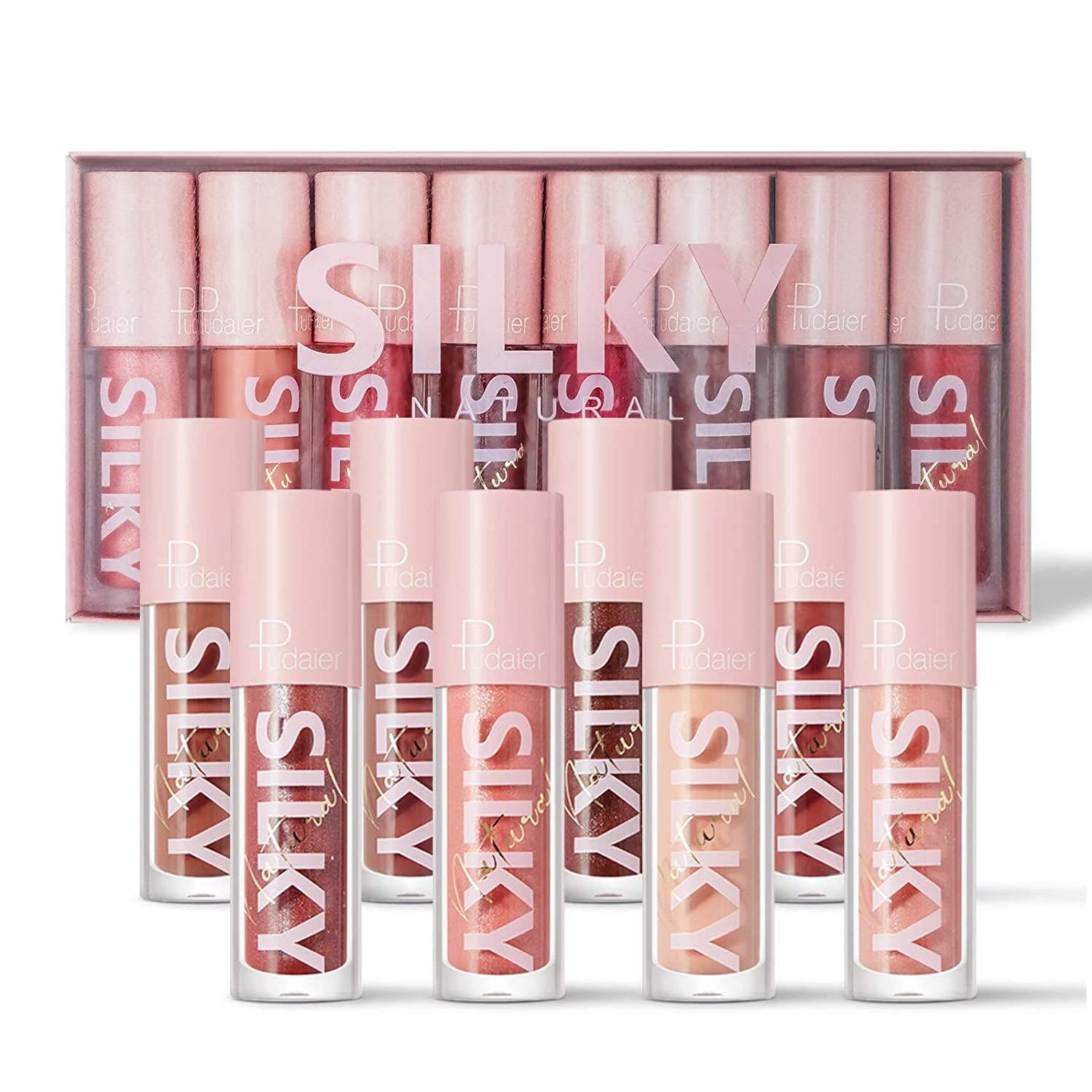 MAEPEOR Shiny Glossy Lip Gloss Set 8PCS – Non-Sticky, Hydrating, High Shine