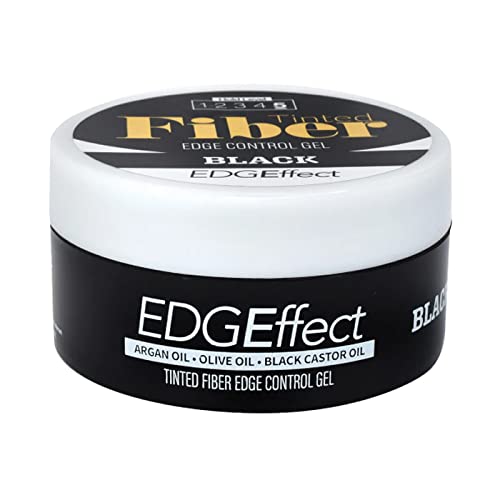 Magic Collection Tinted Fiber Edge Control Gel – Black, 3.38 fl oz Jar