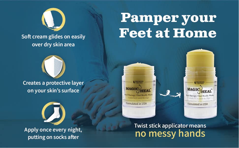 MagicHeal Heel Therapy – Hydrating Organic Foot Cream for Dry, Cracked Heels | MAGIC HEAL