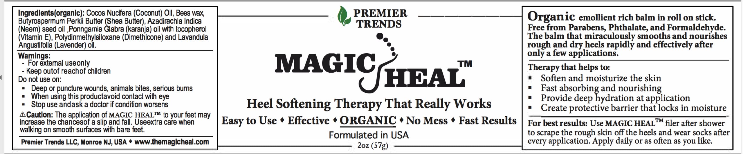 MagicHeal Heel Therapy – Hydrating Organic Foot Cream for Dry, Cracked Heels | MAGIC HEAL