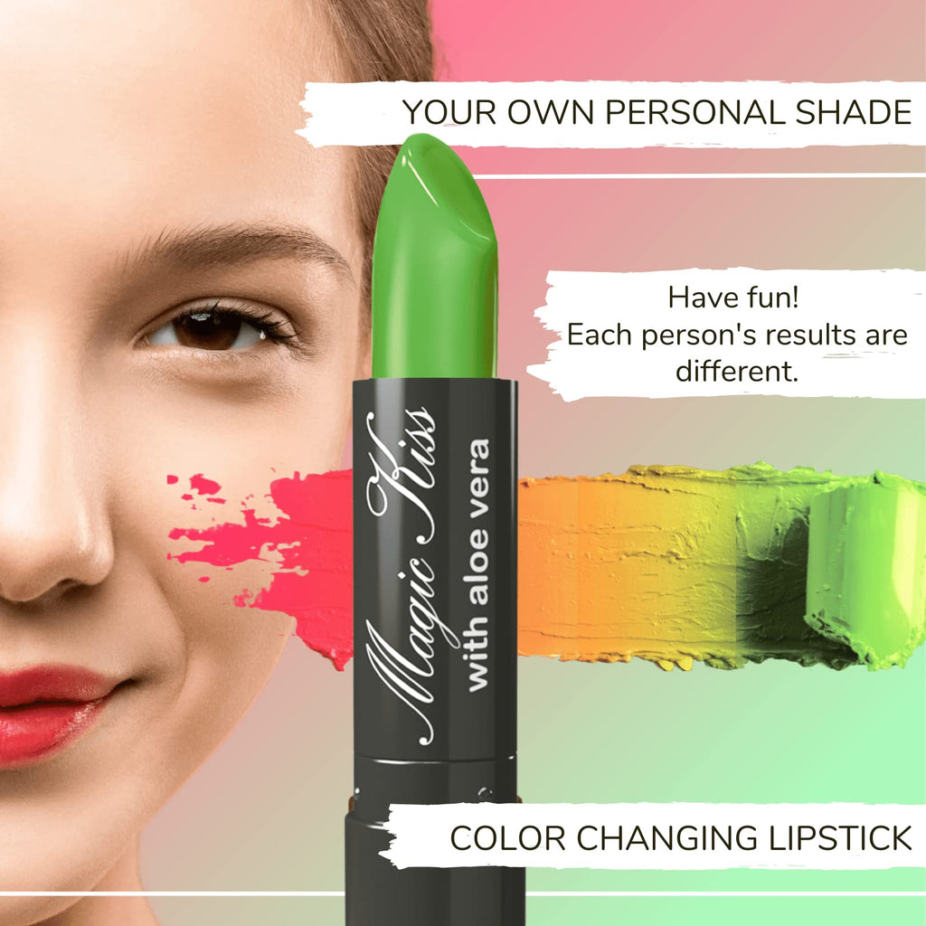 Magic Kiss Color Changing Matte Lipstick Set – 2 Pack (Gold & Purple) | Aloe Vera Hydration | Made in USA