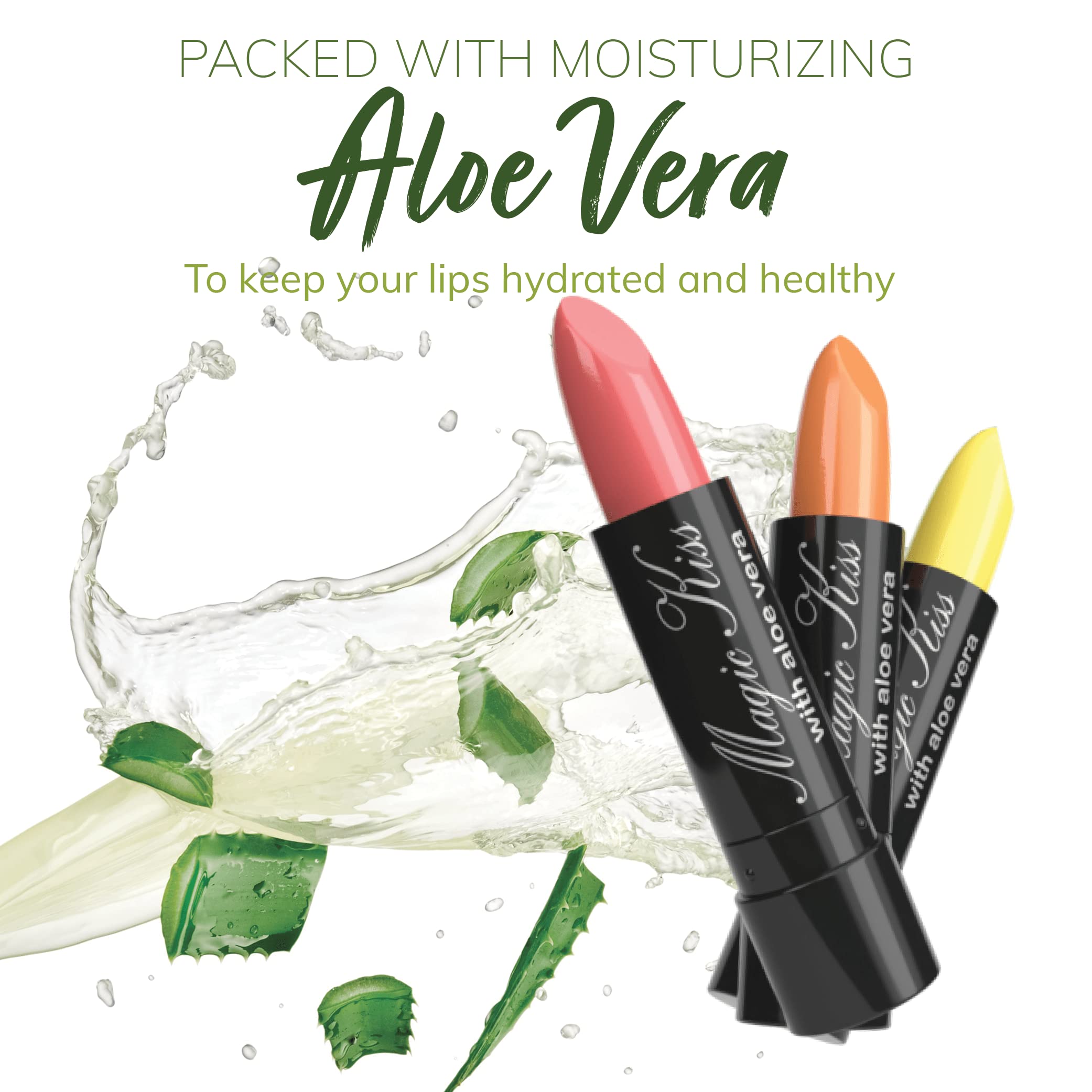 Magic Kiss Color Changing Matte Lipstick Set – 2 Pack (Gold & Purple) | Aloe Vera Hydration | Made in USA