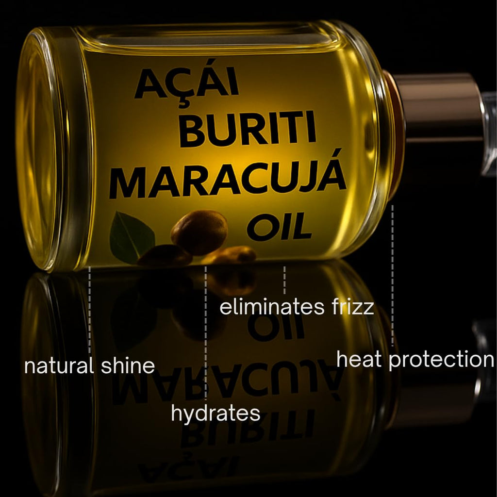 MagicSleek Acai Oil 60 ml – Hair Serum with Maracuja & Buriti Oil | Frizz Control & Shine