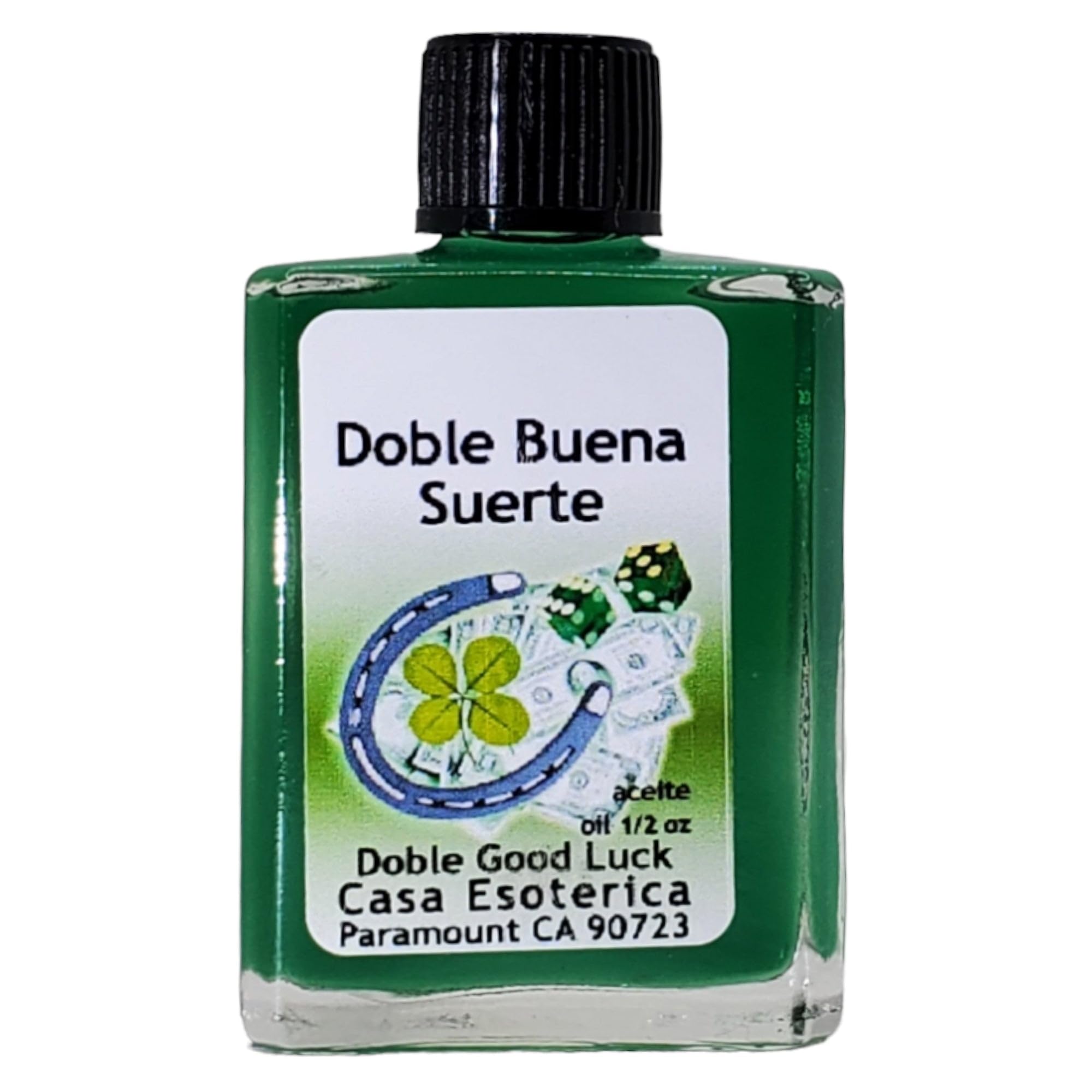 MAGICK SPACE Double Good Luck Oil – Increase Fortune & Positive Energy (0.5 fl oz)