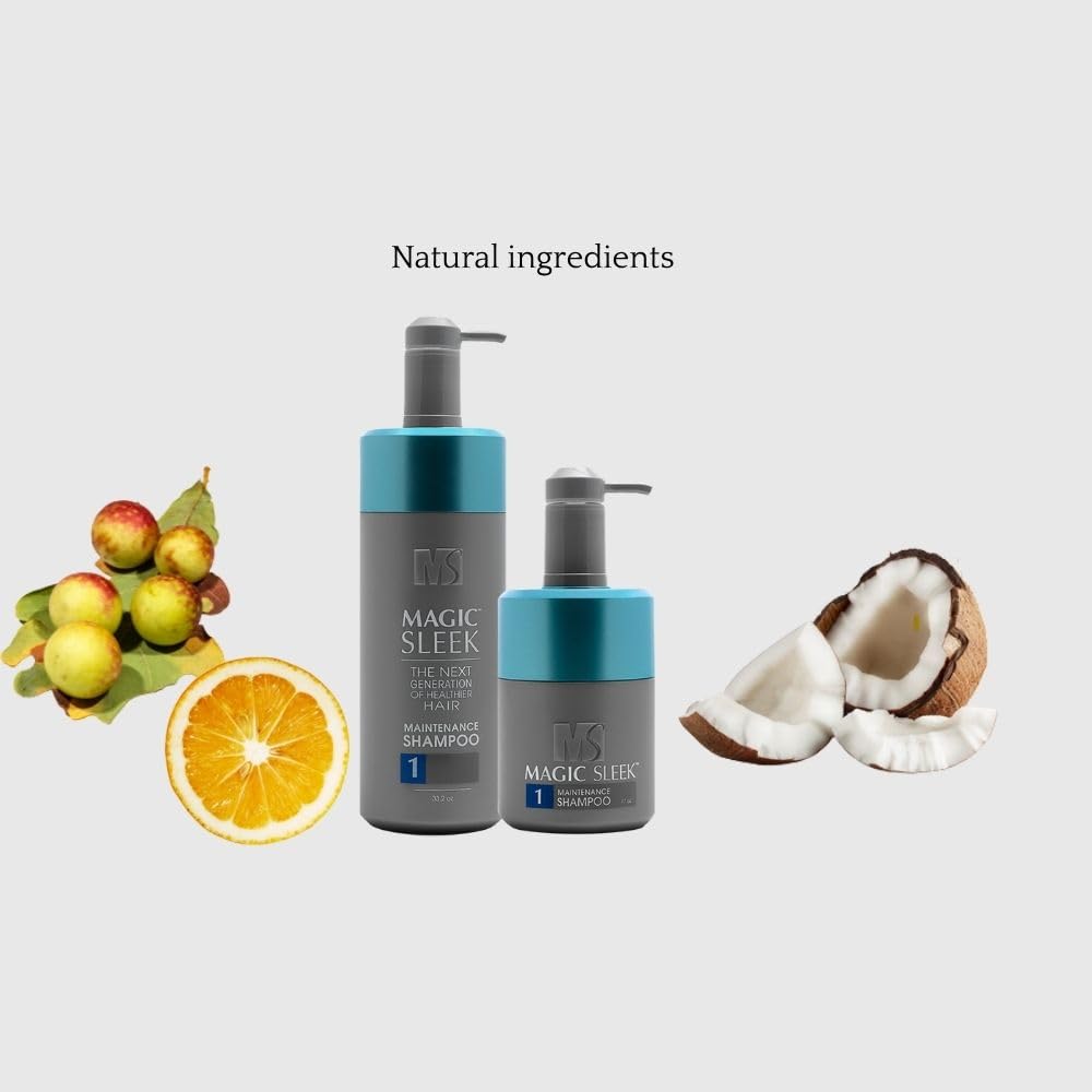 MagicSleek Hydrating Shampoo | Color-Safe, Frizz Control, Coconut Oil | 17 oz