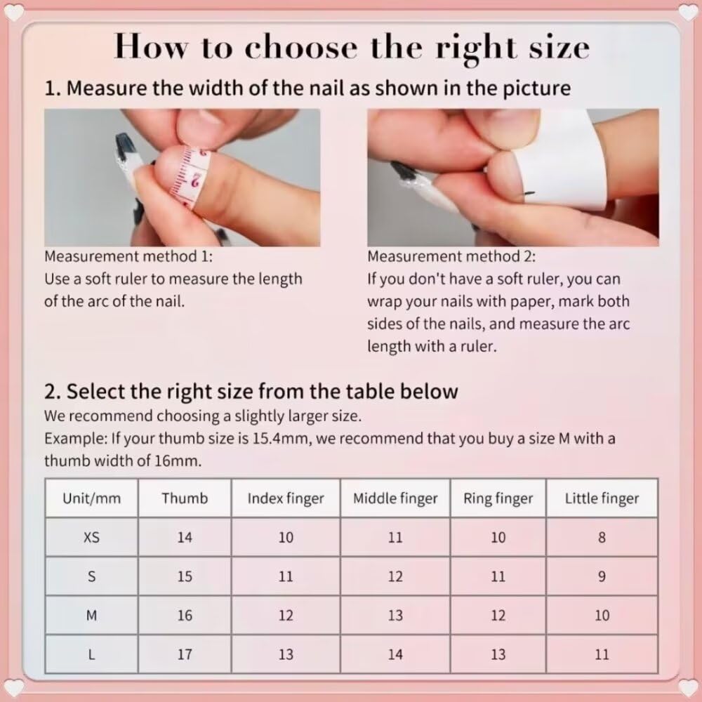 MAGLFELL Luxury Medium Almond 3D Press-On Nails | Reusable ABS Nail Tips