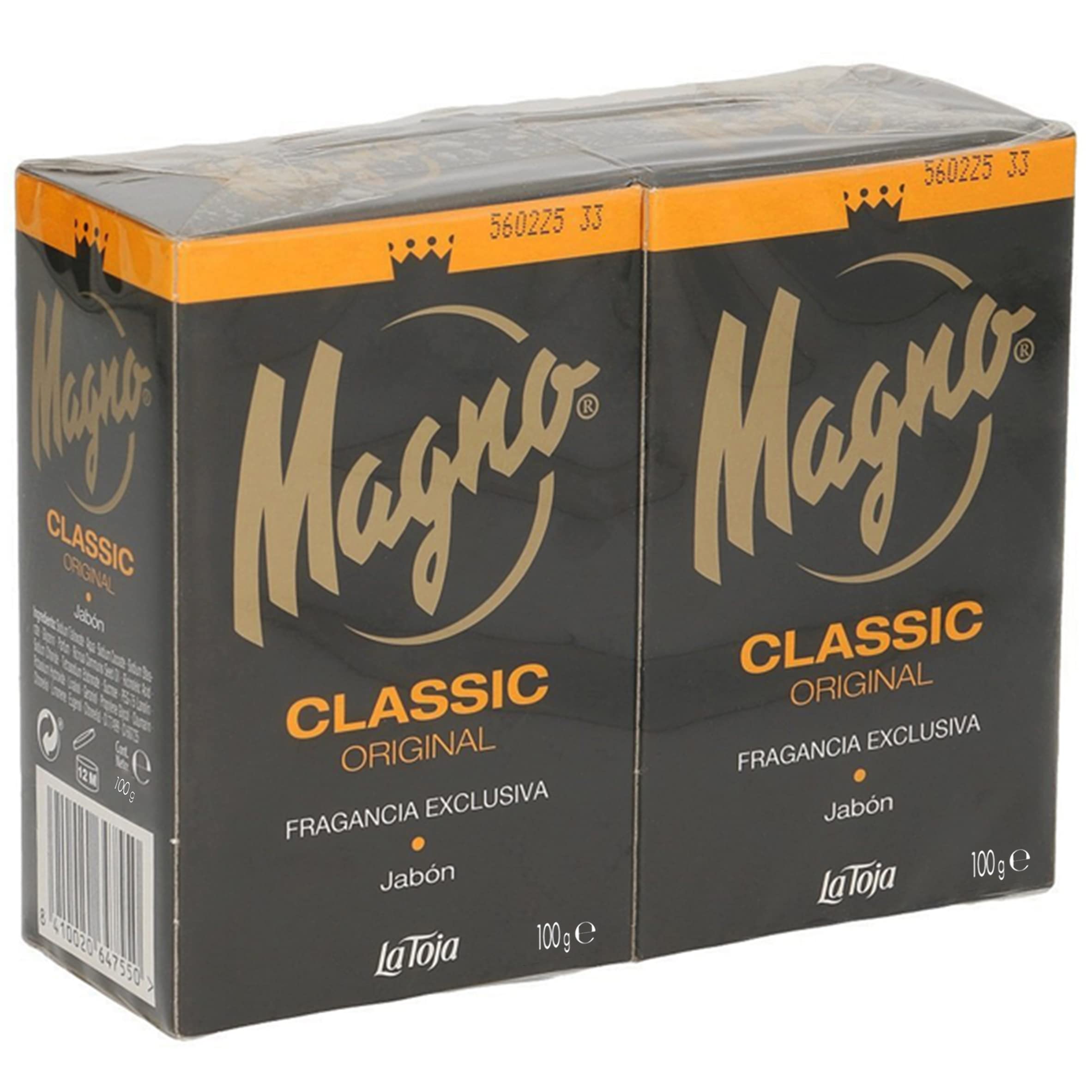 Magno Soap La Toja Classic Black – 3.5 oz Bars, 8-Pack | Magno