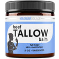 Magnum Solace Beef Tallow Skin Balm – 2-Ingredient Unscented Moisturizer, 5 oz