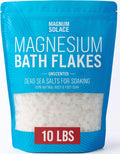 Magnum Solace Magnesium Flakes for Bath – Dead Sea Salts, 10 lbs