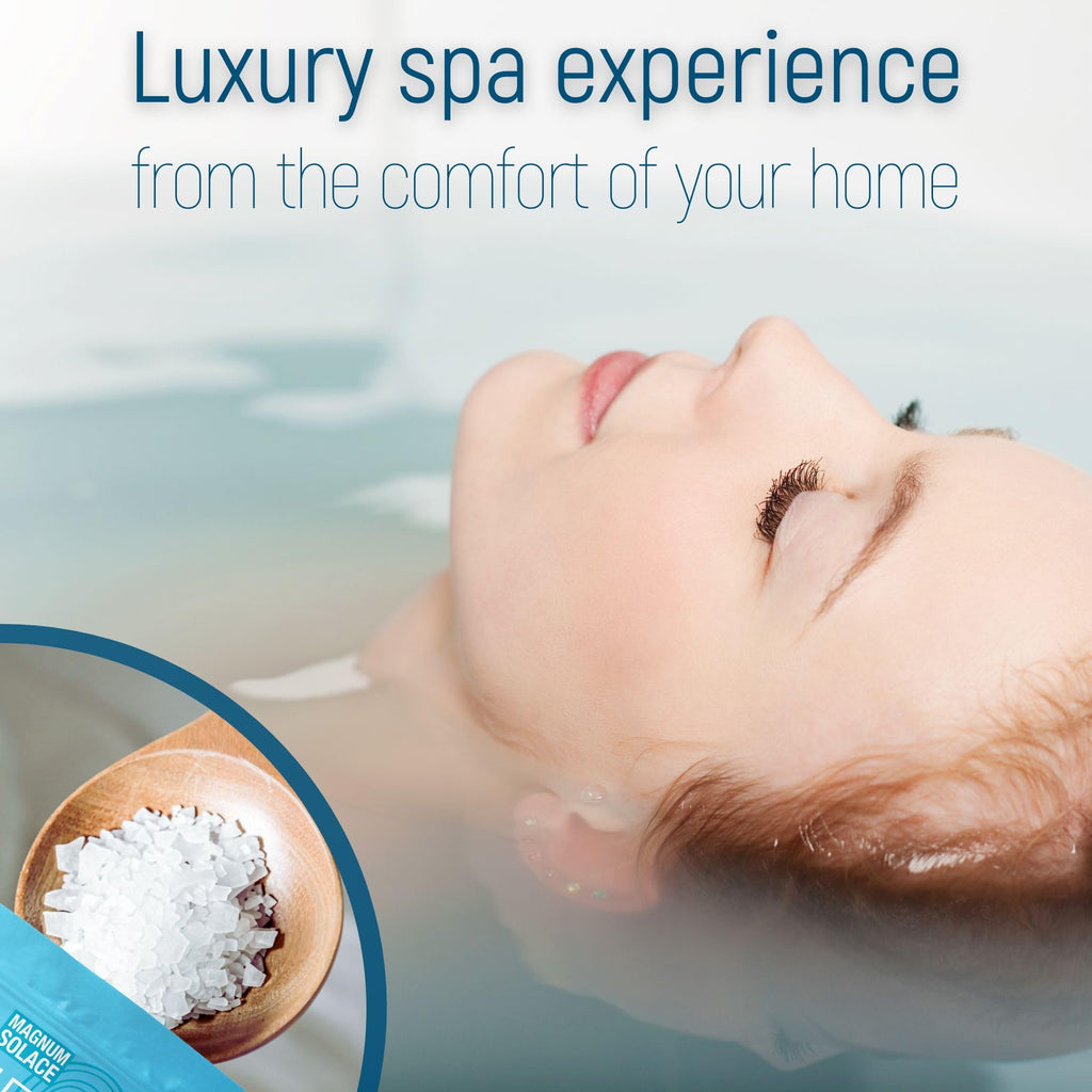 Magnum Solace Magnesium Flakes for Bath – Dead Sea Salts, 10 lbs