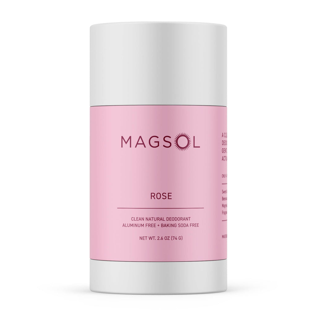 MAGSOL Magnesium Deodorant for Women – Rose, Aluminum Free & Baking Soda Free | 2.6 oz