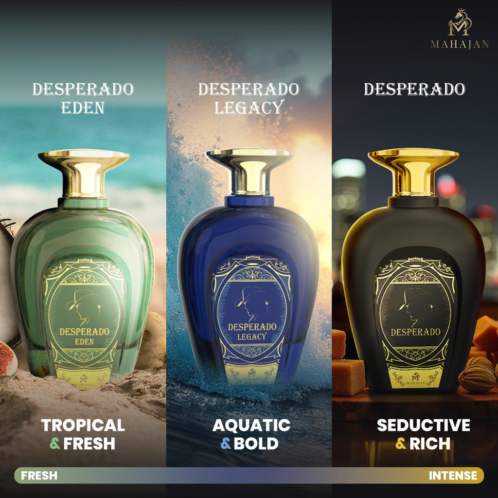 Mahajan Desperado Eau de Parfum – Powerful & Seductive Men’s Cologne (3.4 oz)