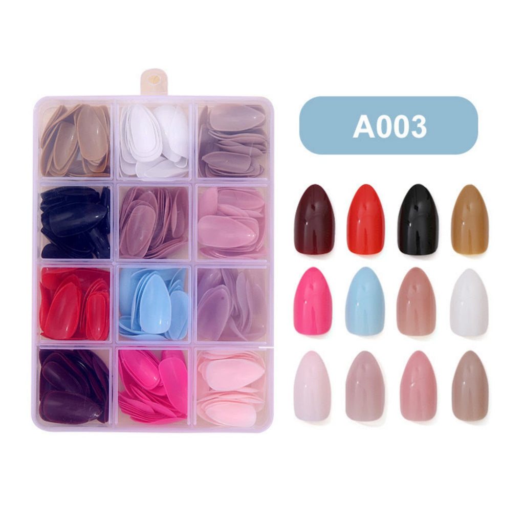 Maigitur 12Packs Press-On Nails – 288Pcs, 12 Colors, Medium Stiletto Glossy Nails