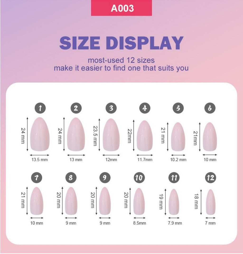 Maigitur 12Packs Press-On Nails – 288Pcs, 12 Colors, Medium Stiletto Glossy Nails